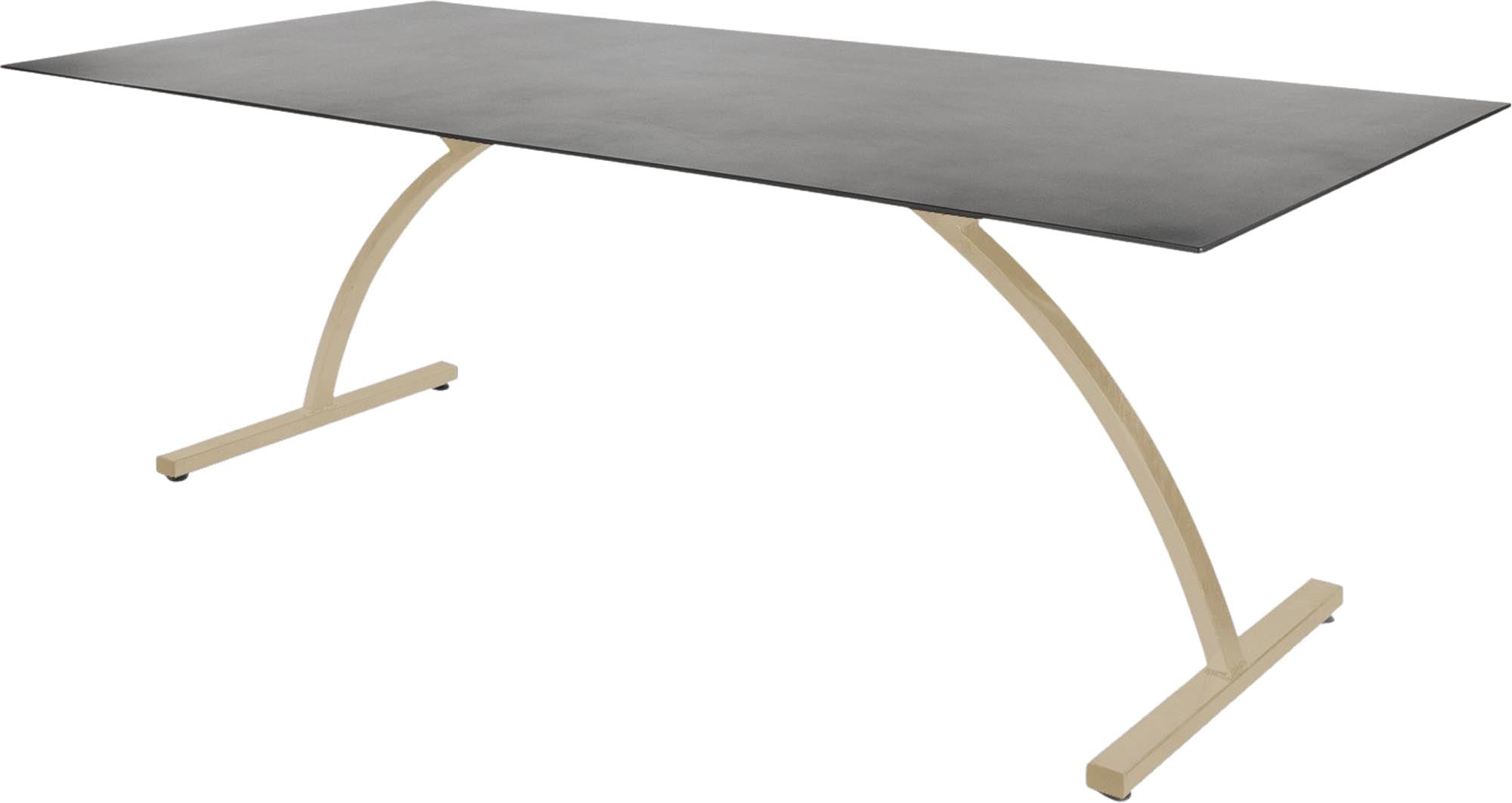 Moderner klappbarer Gartentisch Bernardino aus langlebigem Glasfaser, 220x100 cm, ideal für gesellige Abende im Garten.