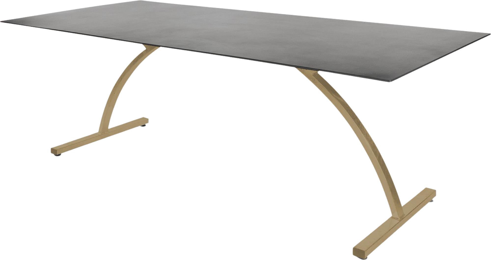Stilvoller Bernardino Gartentisch aus Glasfaser, 220x100 cm, klappbar, wetterfest, hitzebeständig, langlebig und pflegeleicht – perfekt für Garten, Balkon oder Terrasse.