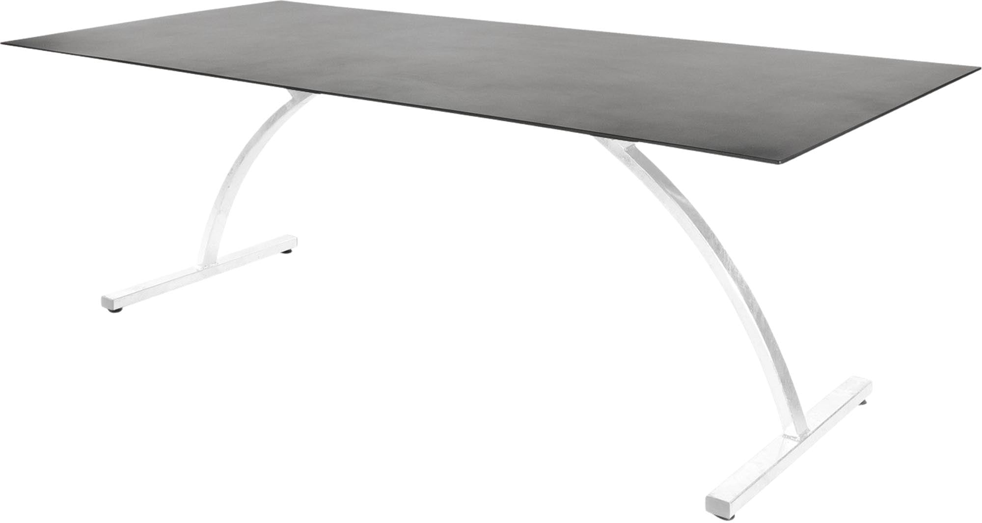 Eleganter klappbarer Gartentisch Bernardino aus robustem Glasfaser, 220x100 cm, ideal für entspannte Stunden im Freien.
