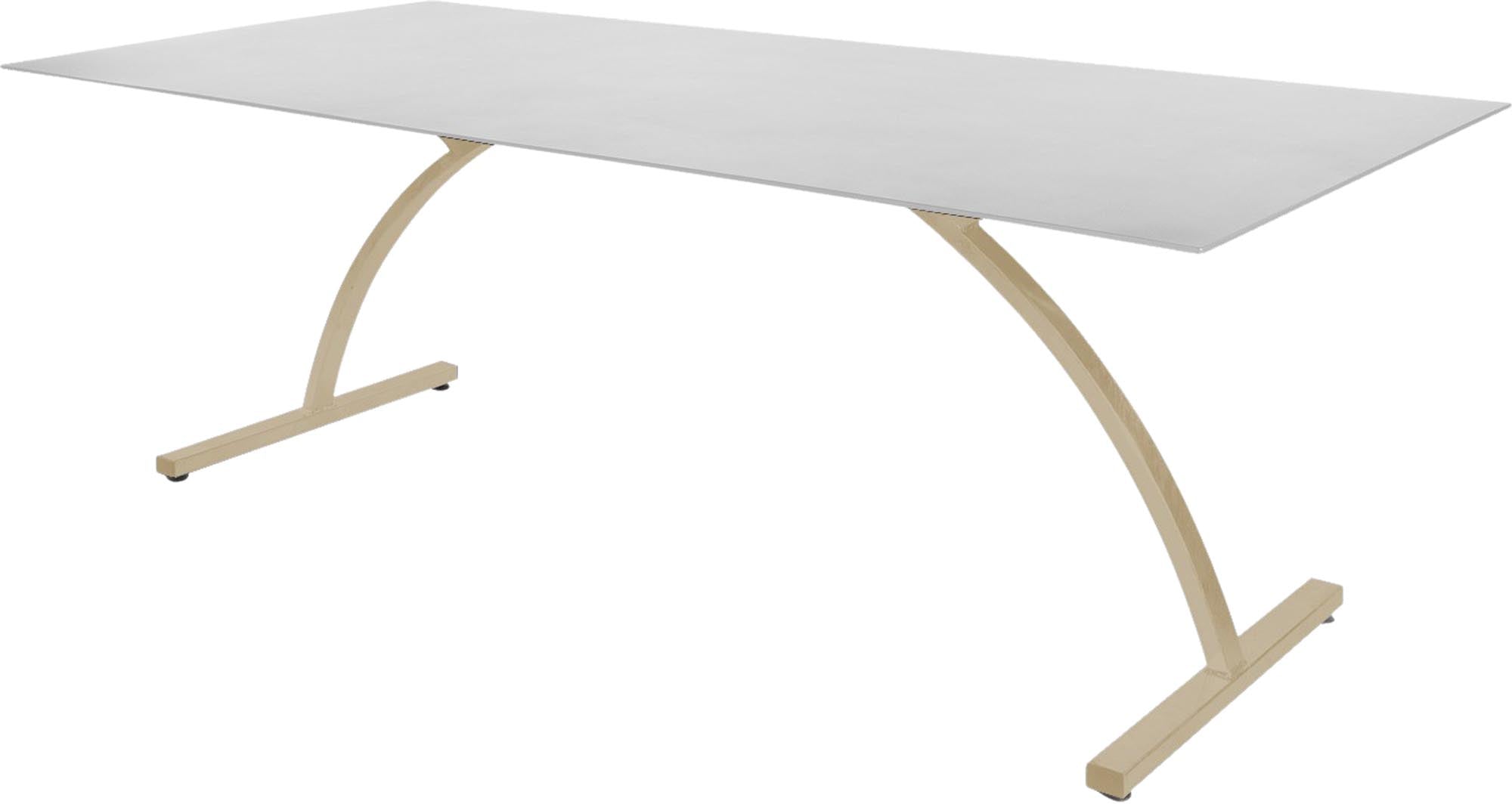 Stilvoller, klappbarer Bernardino Gartentisch aus wetterfestem Glasfaser, 220x100 cm, UV-beständig, langlebig und pflegeleicht – perfekt für Garten, Balkon oder Terrasse.