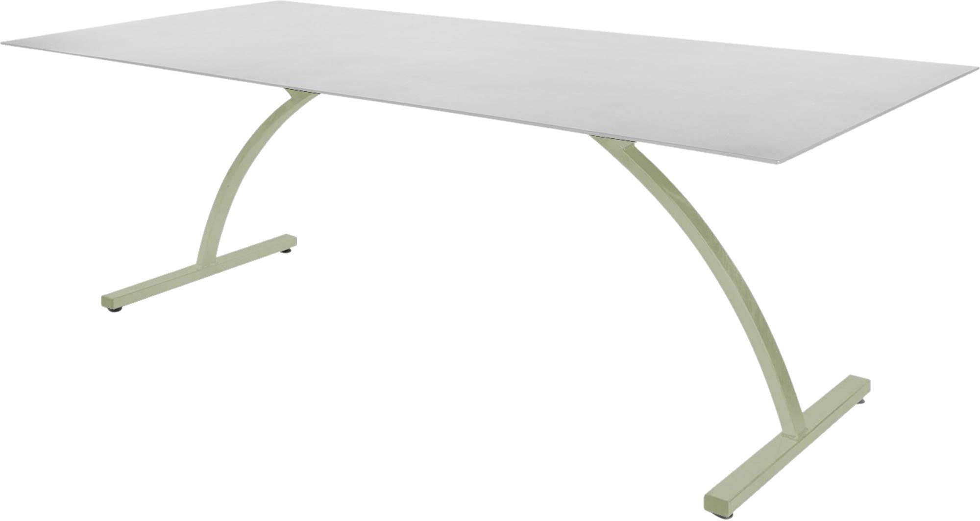 Bernardino Gartentisch aus Glasfaser 220x100 klappbar in Weiss präsentiert im Onlineshop von KAQTU Design AG. Gartentisch ist von Schaffner