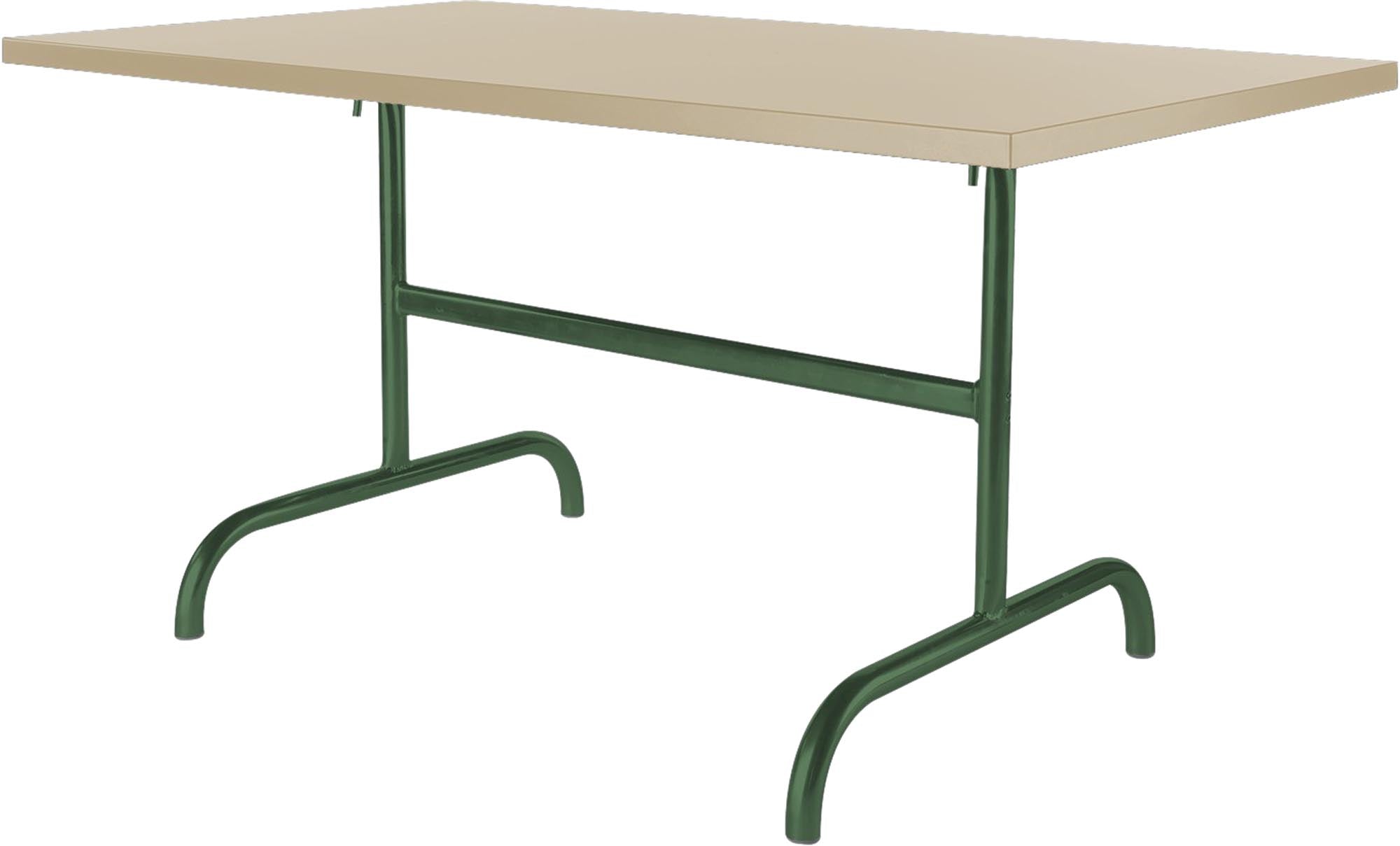 Eleganter klappbarer Gartentisch aus Metall, 165x90 cm, ideal für entspannte Stunden im Freien, vielseitig einsetzbar auf Terrasse und im Garten.