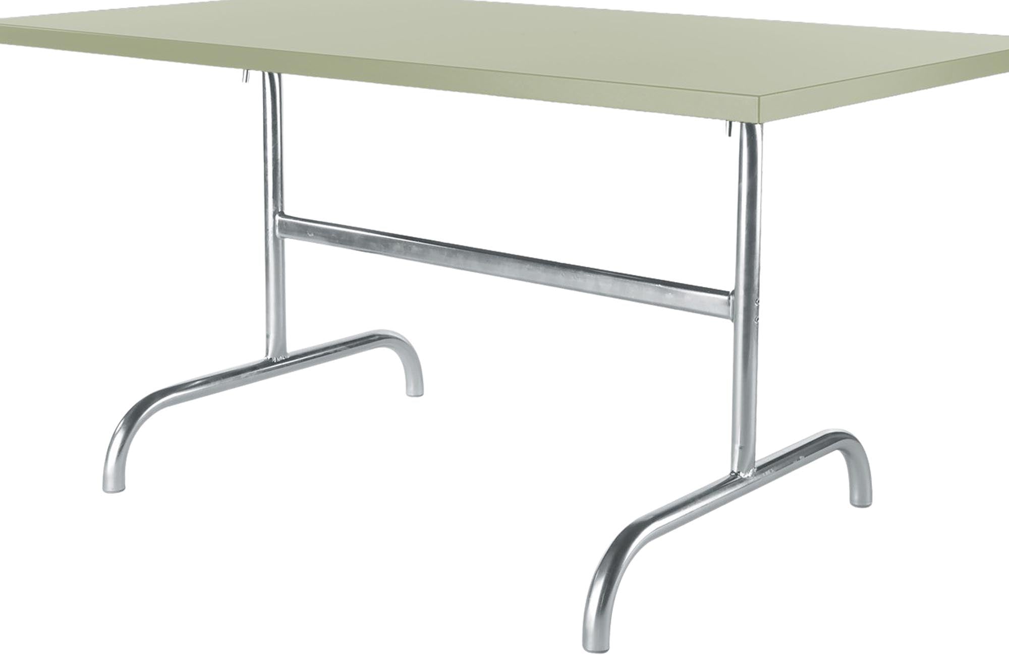 Eleganter klappbarer Gartentisch Säntis aus langlebigem Metall, 140x80 cm, perfekt für entspannte Stunden im Garten und einfach zu verstauen.