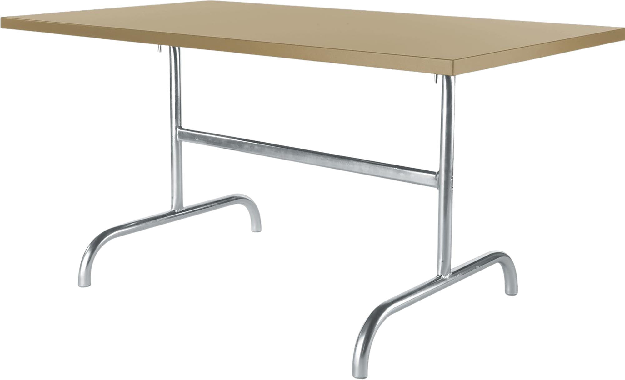 Säntis Metall-Gartentisch 140x80 klappbar in Pastellbraun präsentiert im Onlineshop von KAQTU Design AG. Gartentisch ist von Schaffner