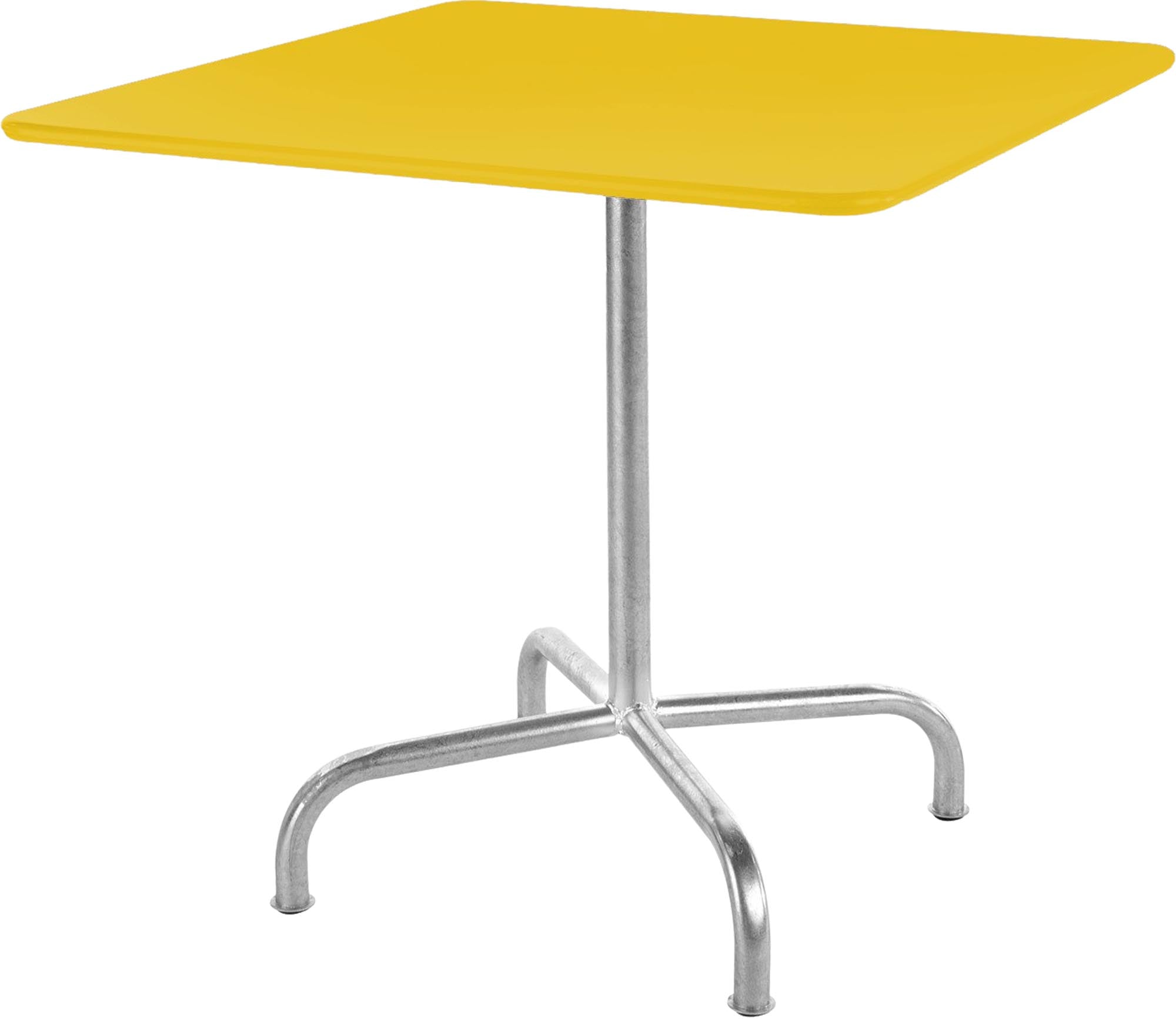 Rigi Metall-Gartentisch 80x80 klappbar in Gelb präsentiert im Onlineshop von KAQTU Design AG. Gartentisch ist von Schaffner