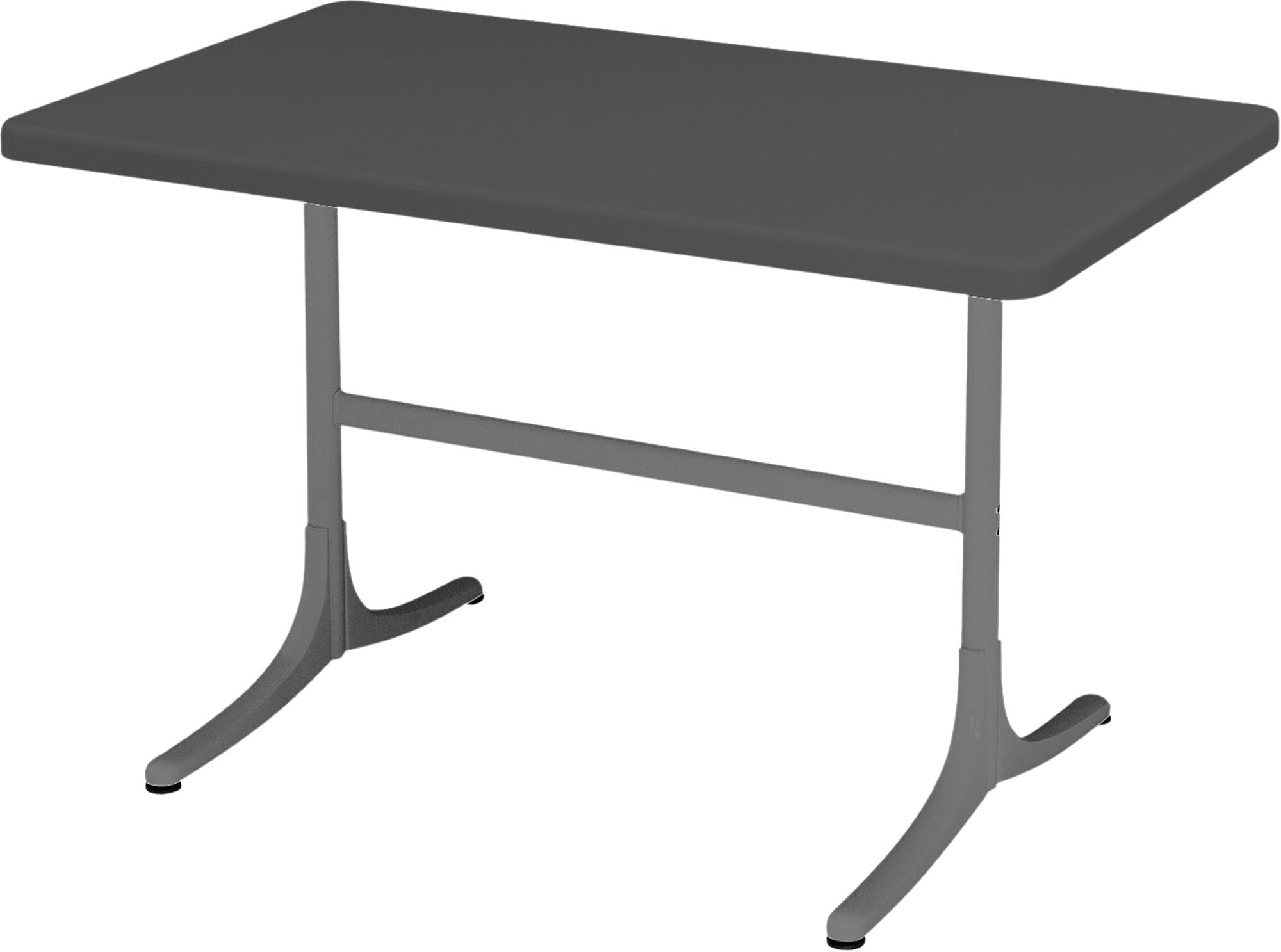 Moderner, wetterfester Glasfaser-Gartentisch 120x70 cm, klappbar, UV-beständig, langlebig, Schweizer Qualität – perfekt für Balkon, Terrasse oder Garten.