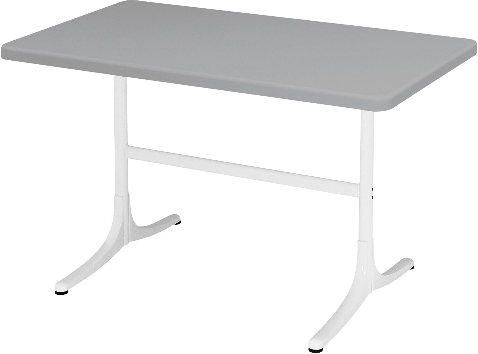 Eleganter, wetterfester Glasfaser-Gartentisch 120x70 cm, klappbar, UV-beständig, langlebig, Schweizer Qualität – ideal für Balkon, Terrasse oder Garten.