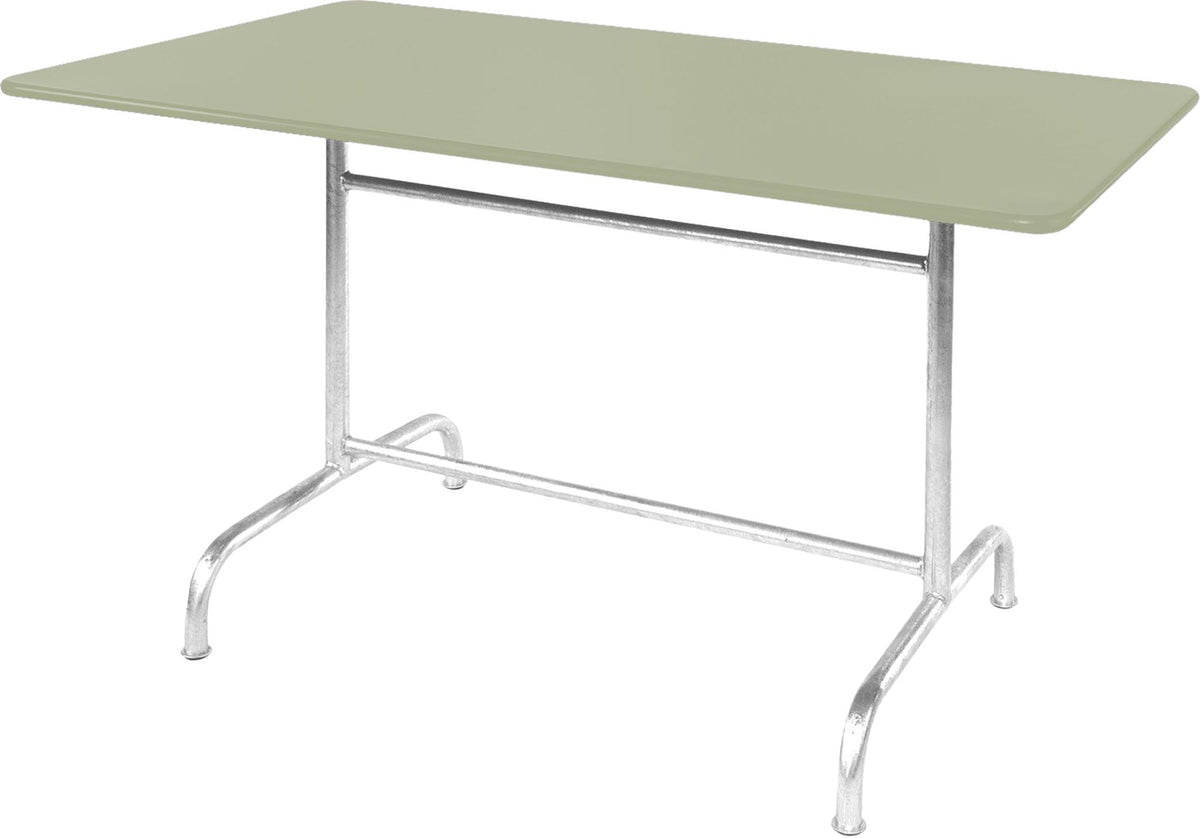 Rigi Metall-Gartentisch 140x80 klappbar in Pastellgrün präsentiert im Onlineshop von KAQTU Design AG. Gartentisch ist von Schaffner