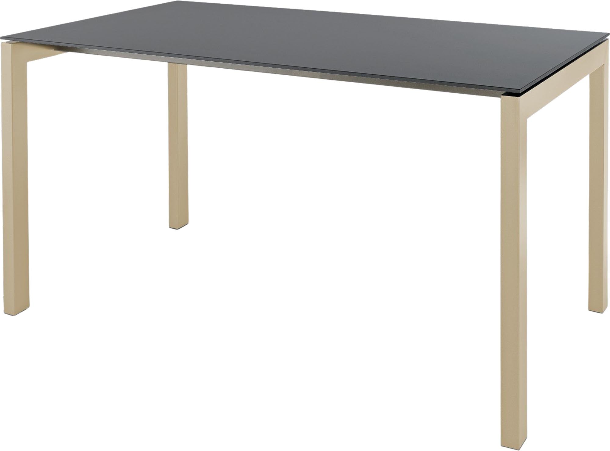Moderner Luzern Glasfaser-Gartentisch 140x80, wetterfest, flexibel ausziehbar & abklappbar, langlebig, Swiss made, UV-beständig – ideal für Garten & Balkon.