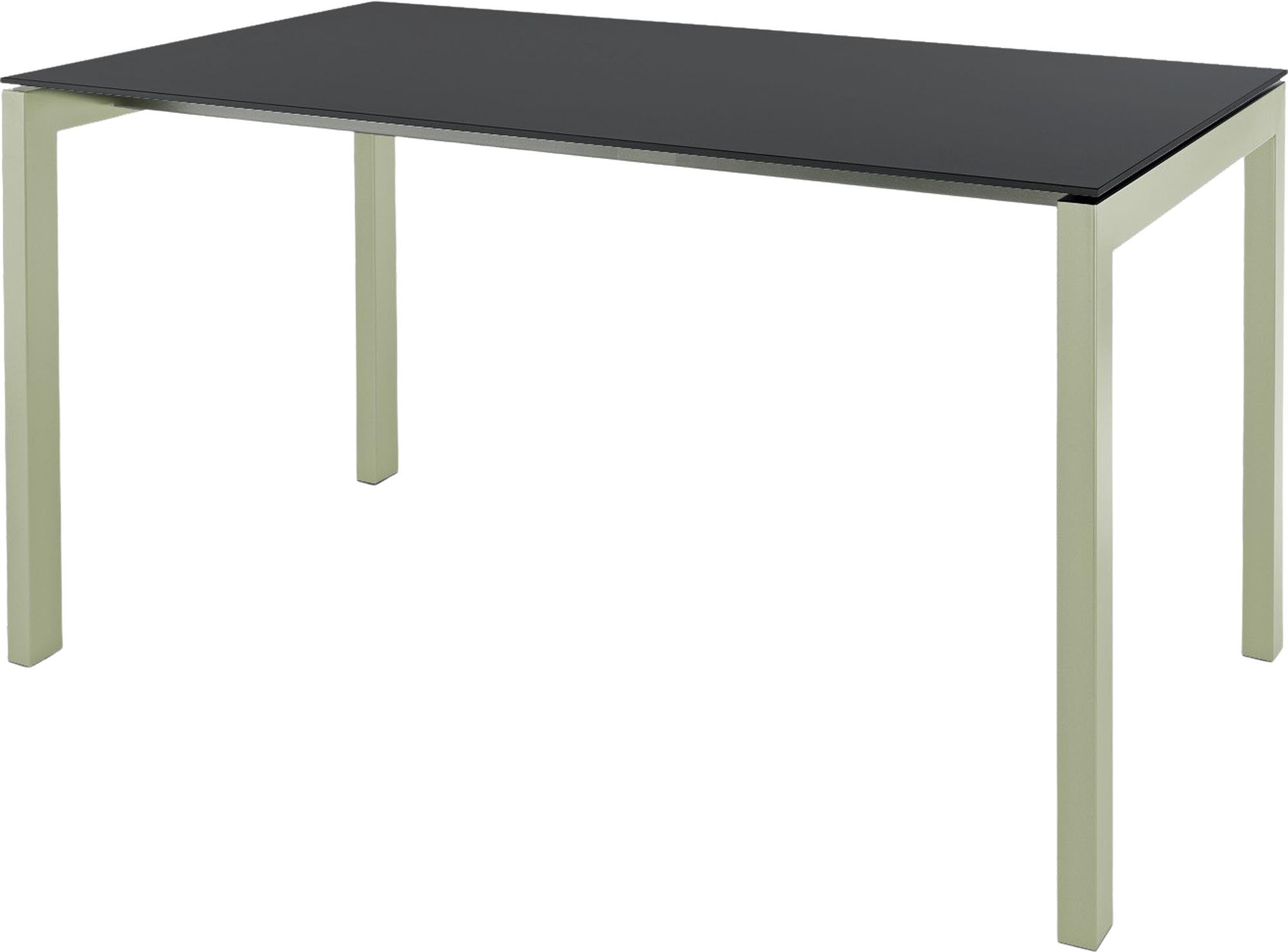 Luzern Glasfaser-Gartentisch 140x80 in Anthrazit / Pastellgrün präsentiert im Onlineshop von KAQTU Design AG. Gartentisch ist von Schaffner