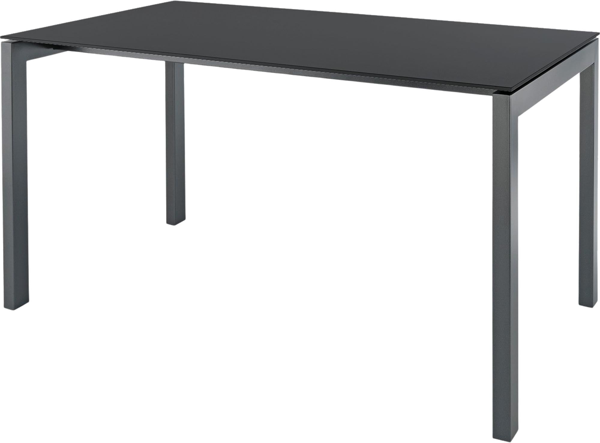 Luzern Glasfaser-Gartentisch 140x80 von Schaffner – wetterfest, flexibel, langlebig, mit elegantem Design, ausziehbar und abklappbar für Garten, Balkon und Terrasse.