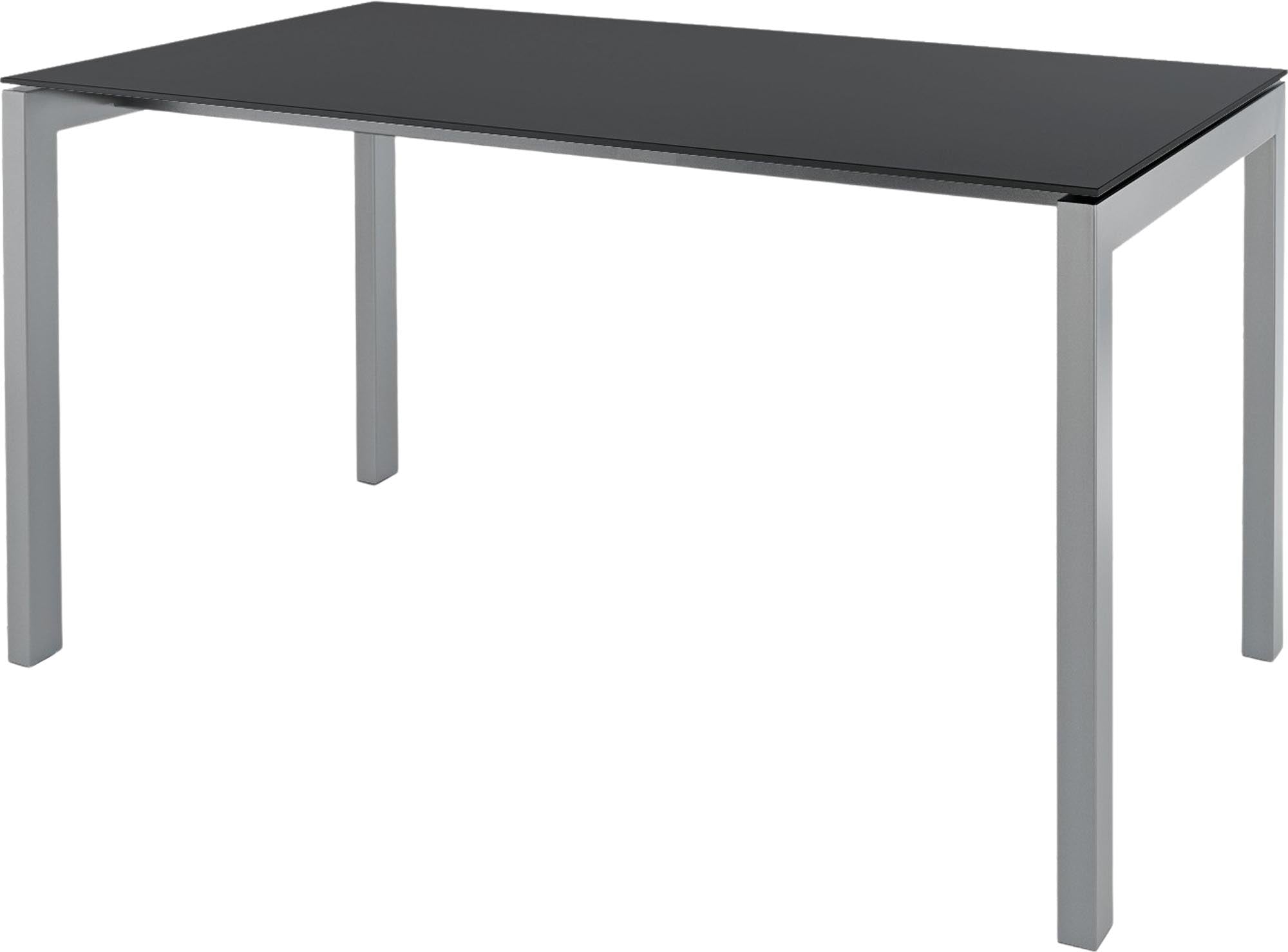 Luzern Glasfaser-Gartentisch 140x80 in Anthrazit / Alusilber präsentiert im Onlineshop von KAQTU Design AG. Gartentisch ist von Schaffner