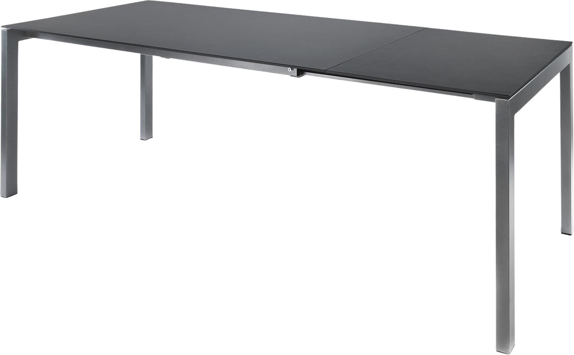 Luzern Glasfaser-Gartentisch 160/220x90 ausziehbar in Graphit präsentiert im Onlineshop von KAQTU Design AG. Gartentisch ist von Schaffner