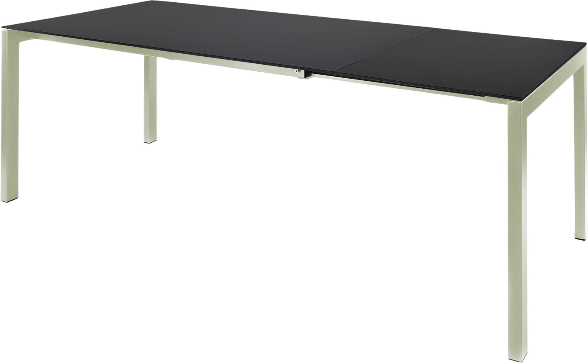 Entdecken Sie den ausziehbaren Luzern Glasfaser-Gartentisch von Schaffner: wetterfest, langlebig, stilvoll und perfekt für flexible Outdoor-Momente.