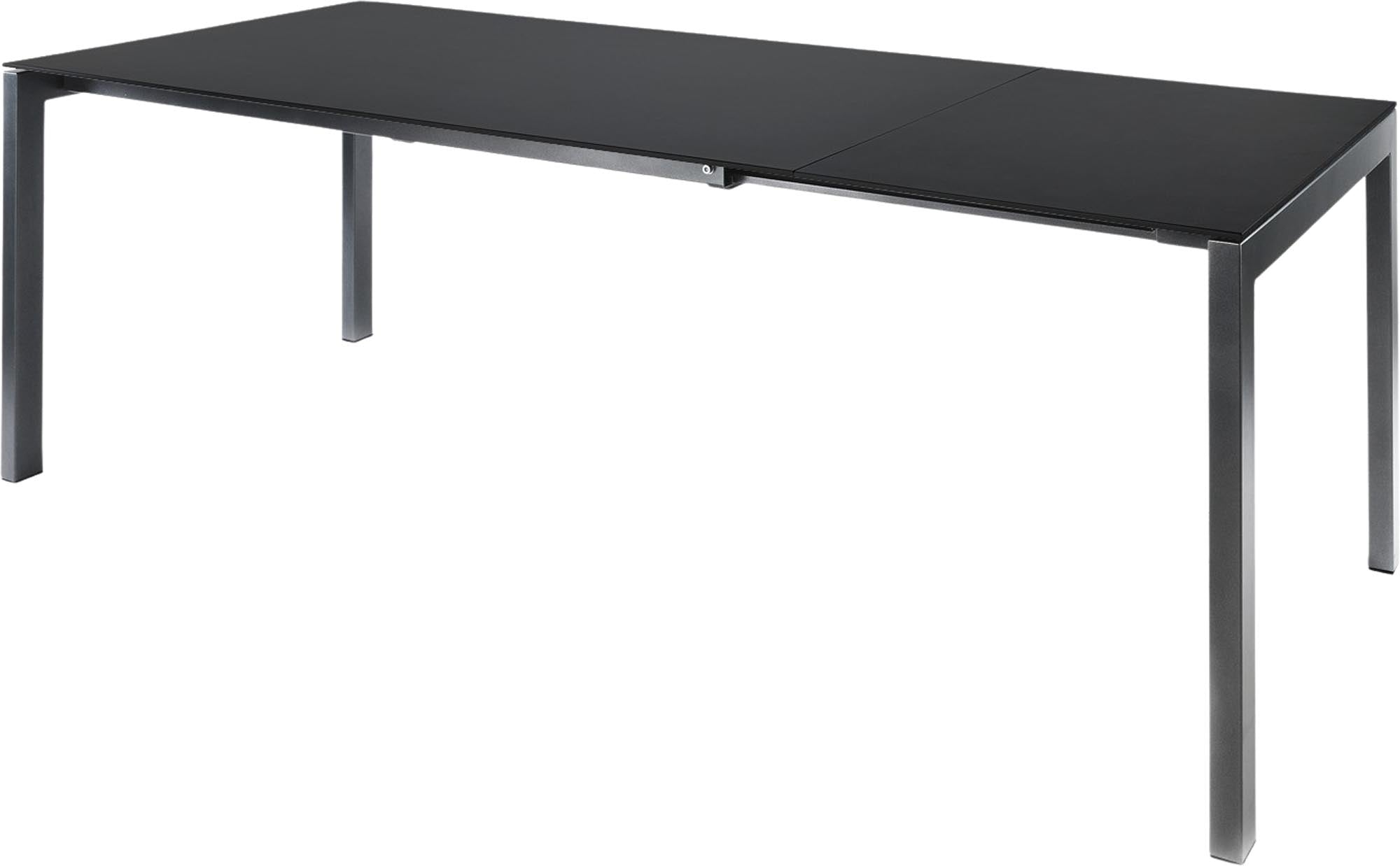 Luzern Glasfaser-Gartentisch 160/220x90 ausziehbar in Anthrazit präsentiert im Onlineshop von KAQTU Design AG. Gartentisch ist von Schaffner