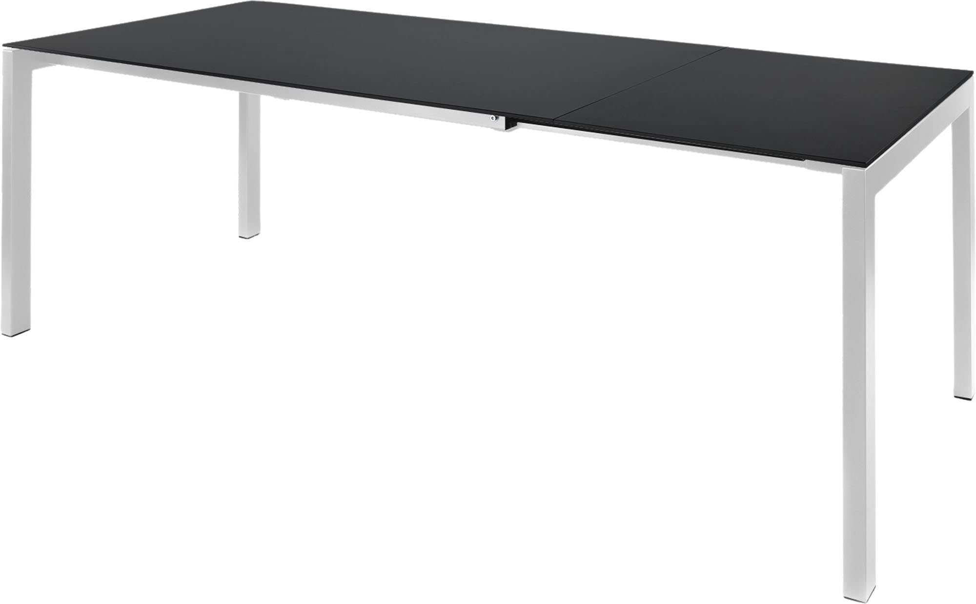 Luzern Glasfaser-Gartentisch 160/220x90 ausziehbar in Anthrazit präsentiert im Onlineshop von KAQTU Design AG. Gartentisch ist von Schaffner