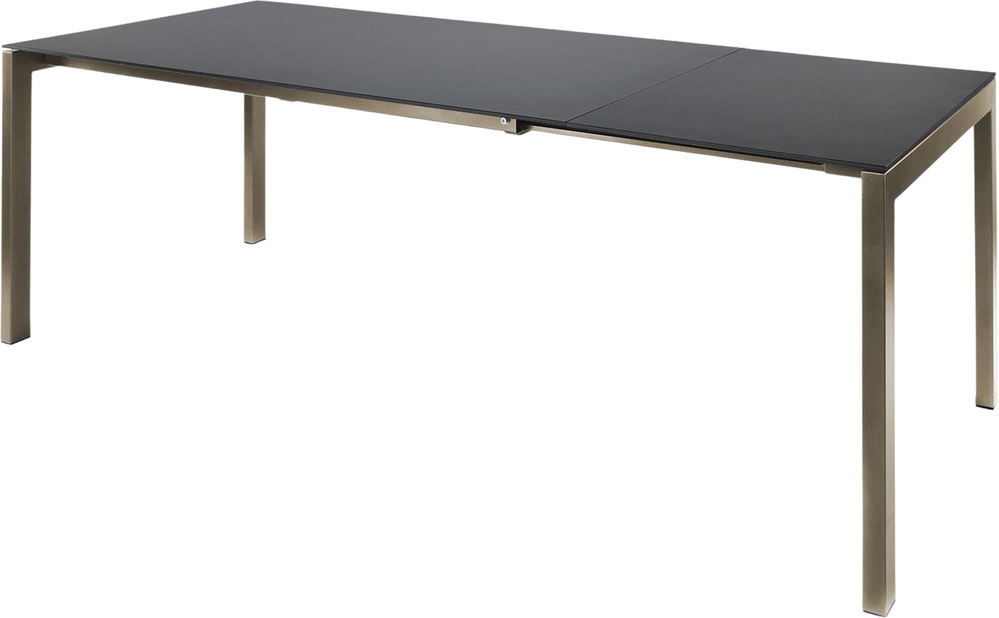 Eleganter Fiberglastisch Luzern 220/280 cm von Schaffner, erweiterbar.