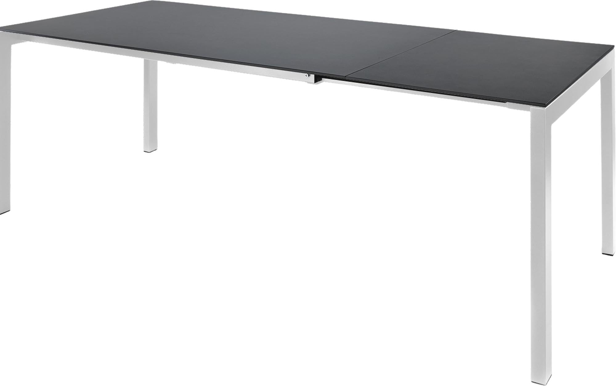 Luzern Glasfaser-Gartentisch 220/280x100 ausziehbar in Graphit präsentiert im Onlineshop von KAQTU Design AG. Gartentisch ist von Schaffner