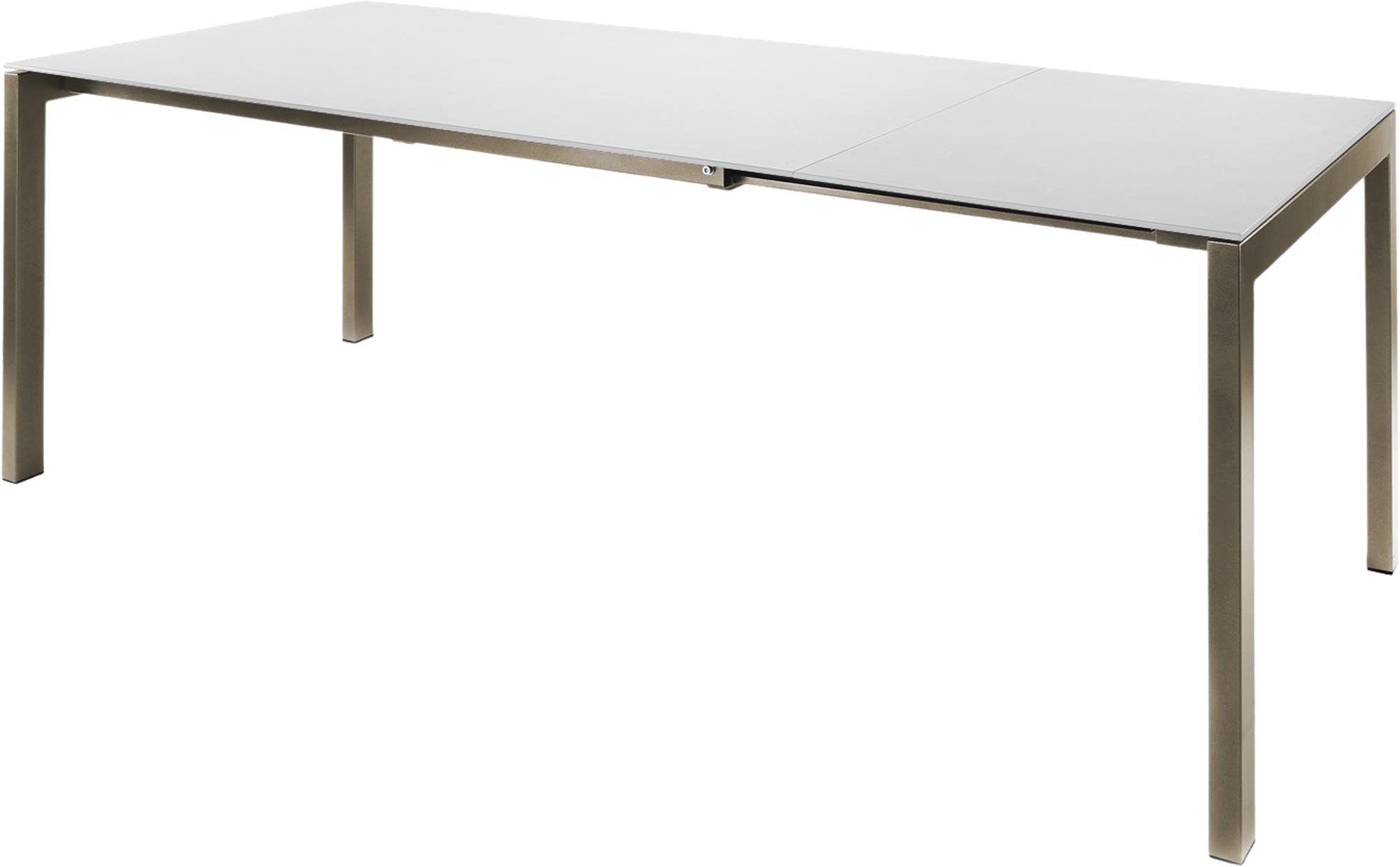Luzern Glasfaser-Gartentisch 220/280x100 ausziehbar in Weiss präsentiert im Onlineshop von KAQTU Design AG. Gartentisch ist von Schaffner