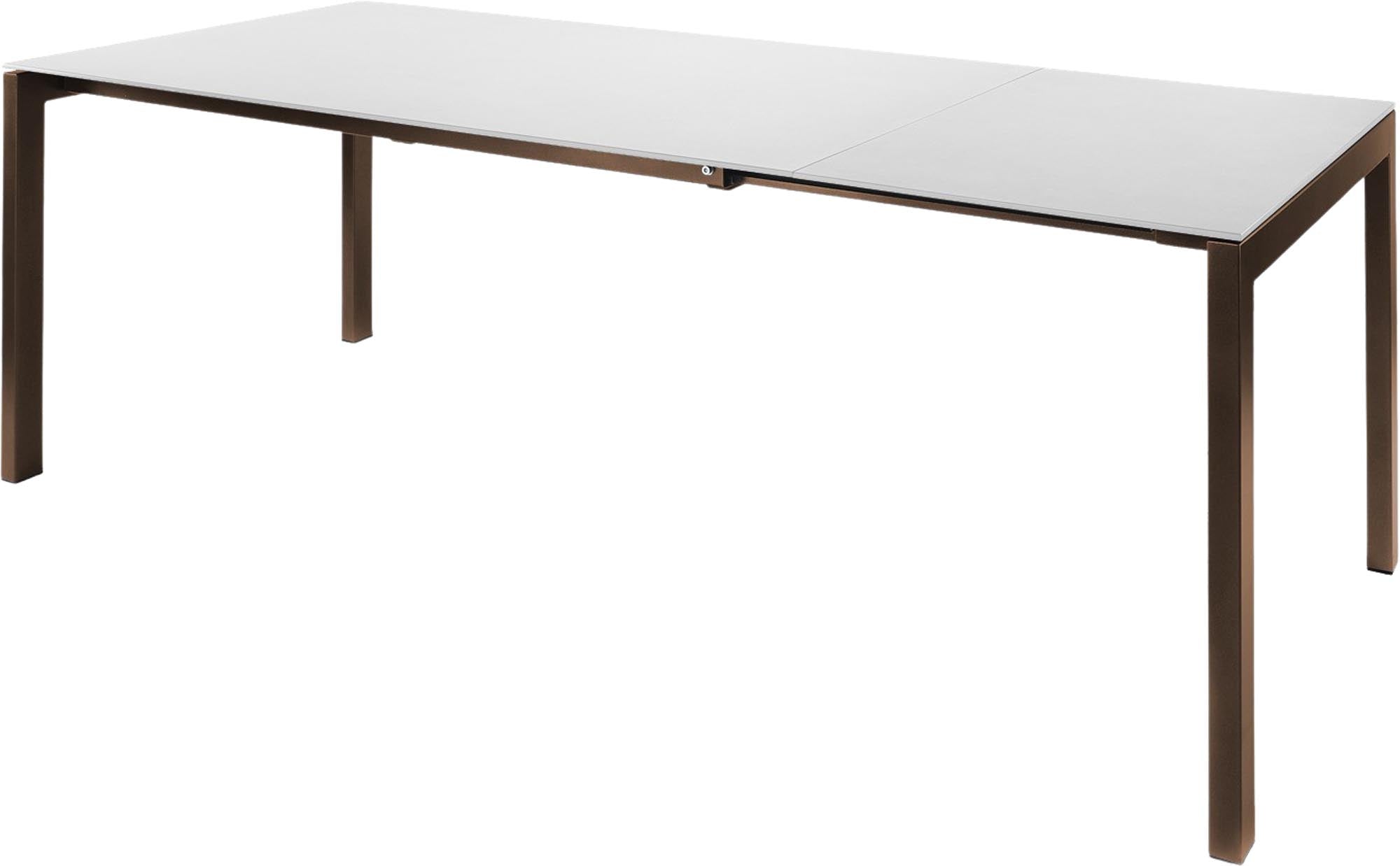 Eleganter Fiberglastisch Luzern, ausziehbar von 220 auf 280 cm, ideal für gesellige Runden und stilvolle Anlässe.