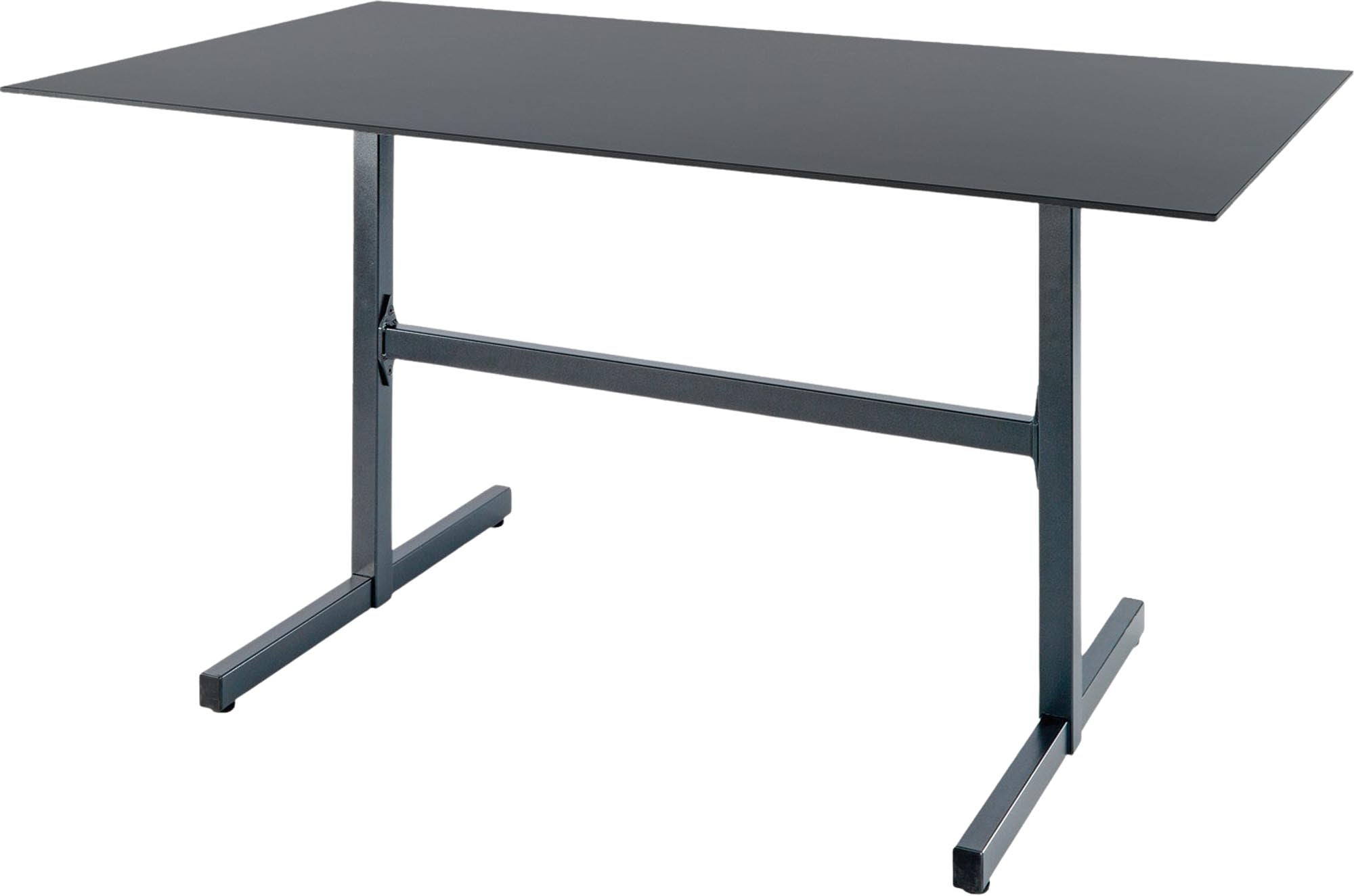 Hochwertiger, wetterfester Luzern Glasfaser-Gartentisch 120x80 cm, klappbar, langlebig, pflegeleicht, elegantes Design, Swiss Made – ideal für Garten & Balkon.