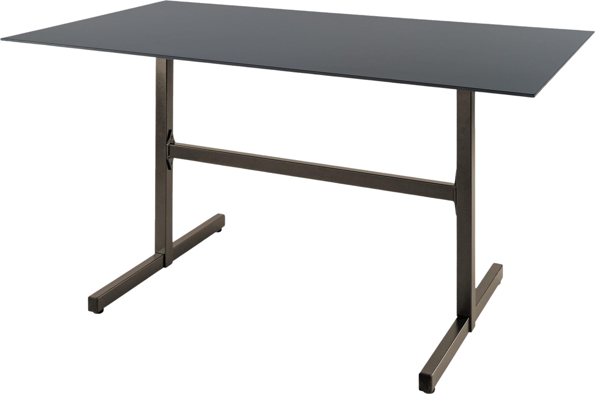 Luzern Glasfaser-Gartentisch 120x80 cm, klappbar, wetterfest, robust, stilvoll, pflegeleicht, platzsparend, Swiss Made – perfekt für Garten, Balkon und Terrasse.