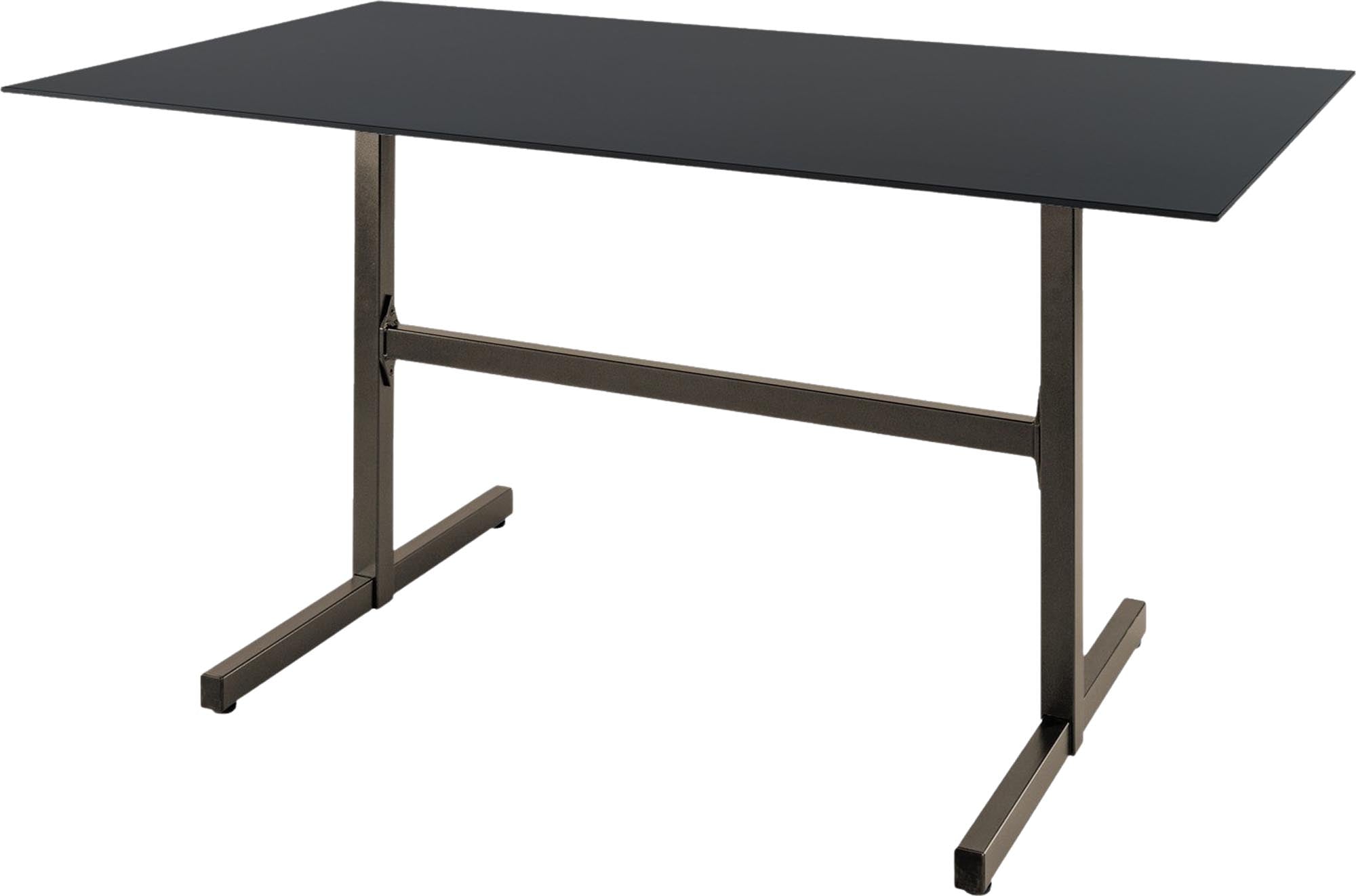 Luzern Glasfaser-Gartentisch Decor 120x80 klappbar in Anthrazit präsentiert im Onlineshop von KAQTU Design AG. Gartentisch ist von Schaffner