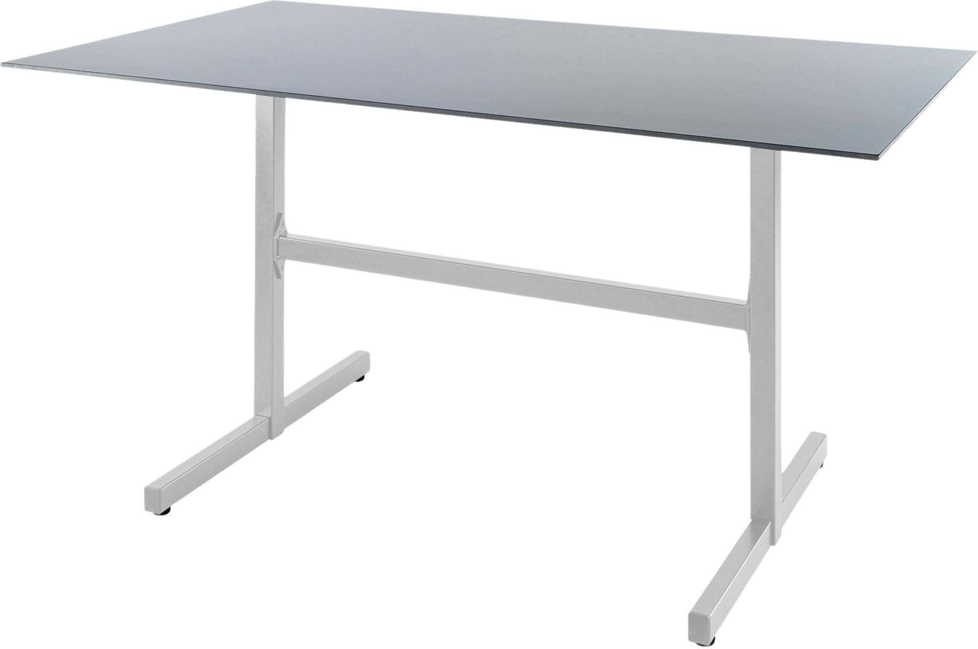 Hochwertiger Luzern Glasfaser-Gartentisch 120x80 cm, klappbar, wetterfest, pflegeleicht und stilvoll – ideal für Garten, Balkon und Terrasse. Swiss Made.