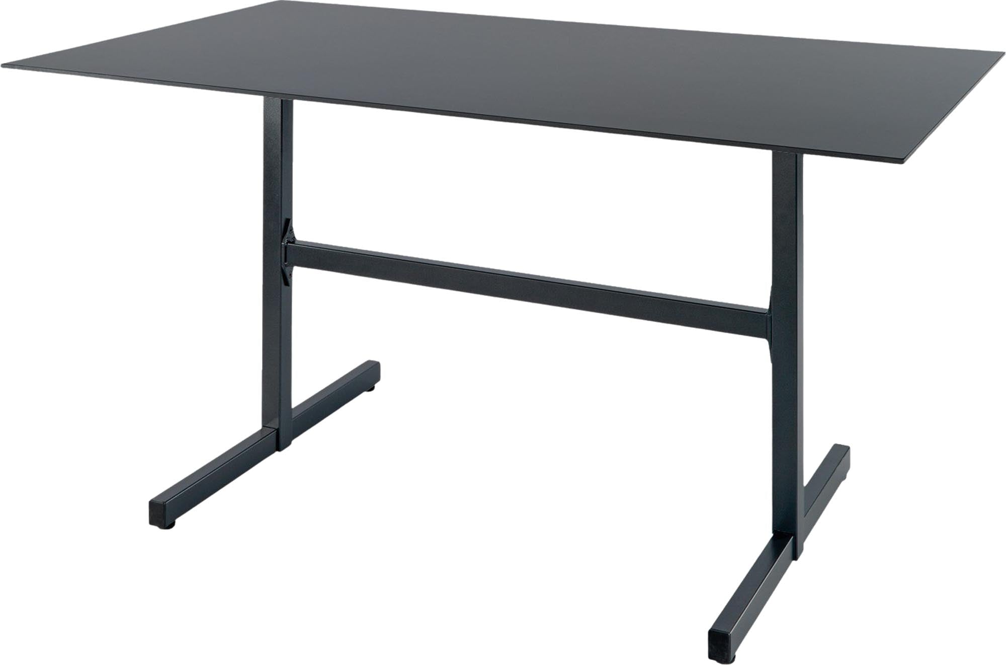 Luzern Glasfaser-Gartentisch Decor 140x80 klappbar in Graphit / Anthrazit präsentiert im Onlineshop von KAQTU Design AG. Gartentisch ist von Schaffner