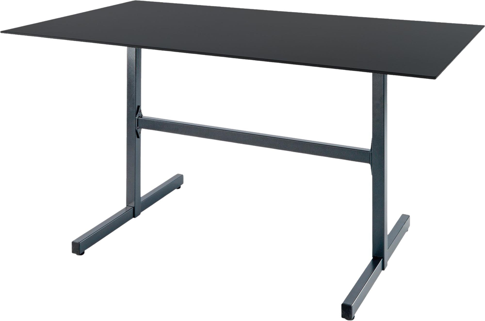 Luzern Glasfaser-Gartentisch Decor 140x80 klappbar in Anthrazit / Graphit präsentiert im Onlineshop von KAQTU Design AG. Gartentisch ist von Schaffner