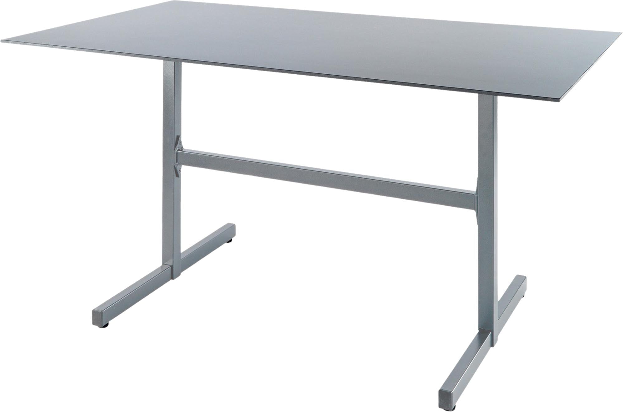 Eleganter Fiberglastisch Basel 140 x 80 von Schaffner – ideal für Garten und Balkon, wetterfest und abklappbar für vielseitige Nutzung.