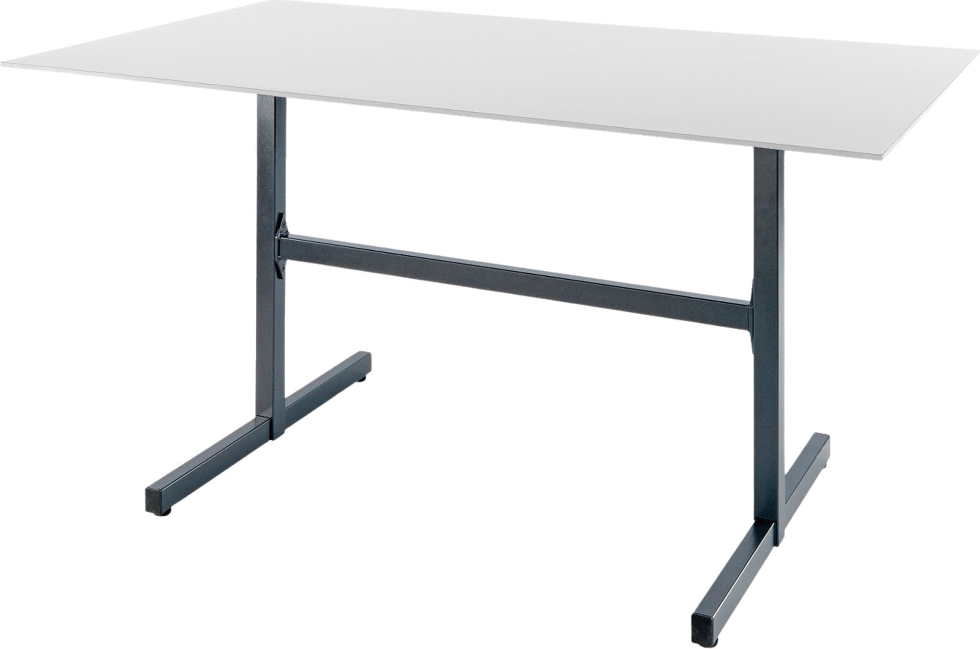 Luzern Glasfaser-Gartentisch Decor 140x80 klappbar in Weiss / Graphit präsentiert im Onlineshop von KAQTU Design AG. Gartentisch ist von Schaffner