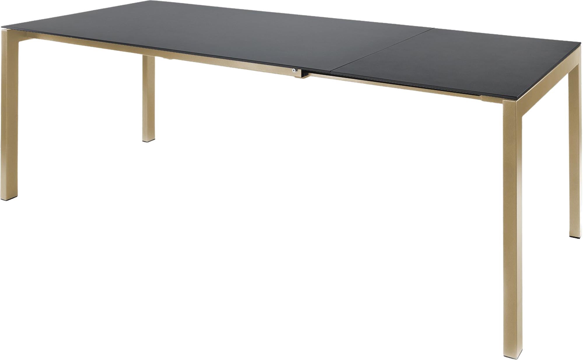 Luzern Glasfaser-Gartentisch 160/220x100 ausziehbar in Graphit präsentiert im Onlineshop von KAQTU Design AG. Gartentisch ist von Schaffner