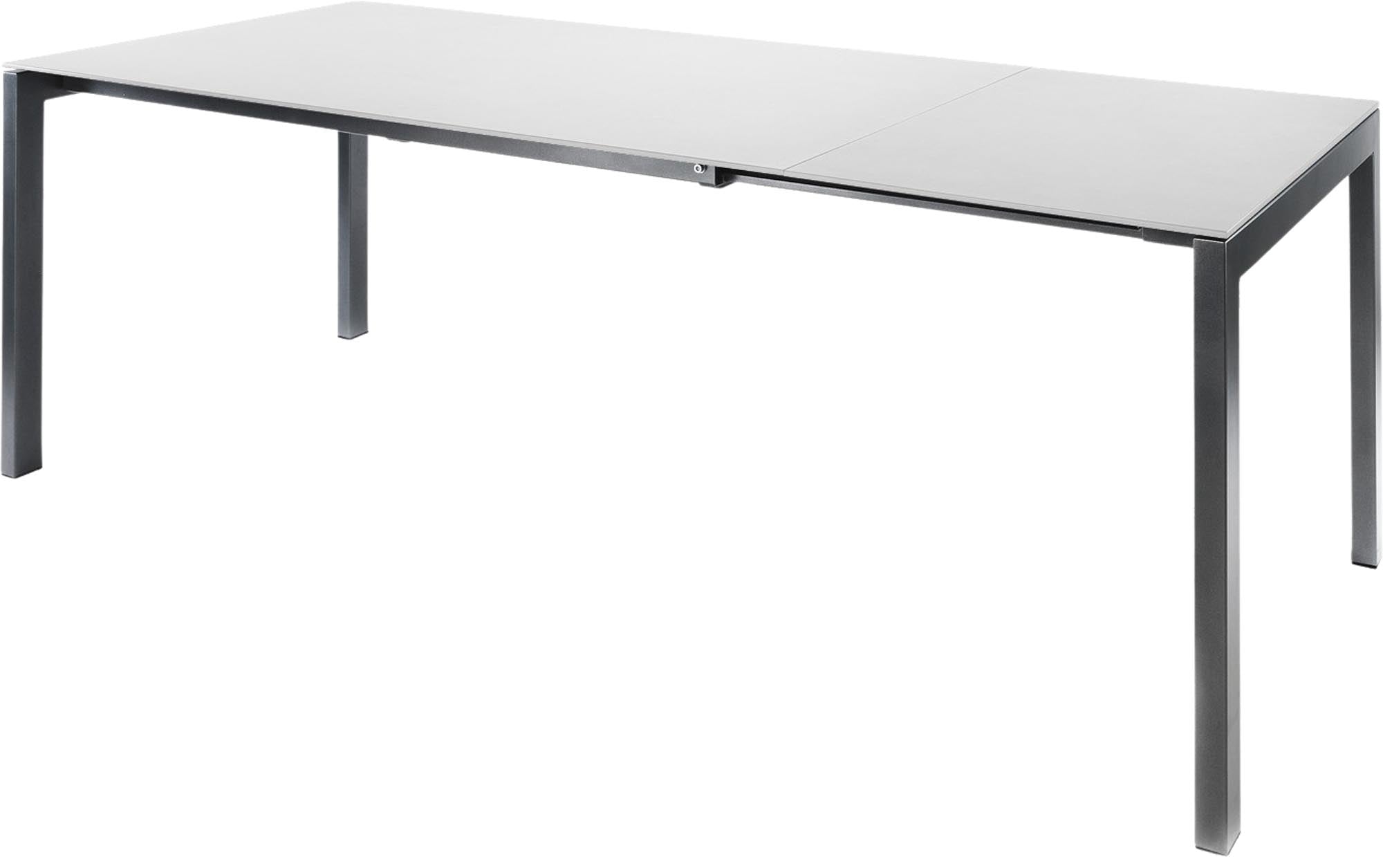 Luzern Glasfaser-Gartentisch 160/220x100 ausziehbar in Weiss präsentiert im Onlineshop von KAQTU Design AG. Gartentisch ist von Schaffner