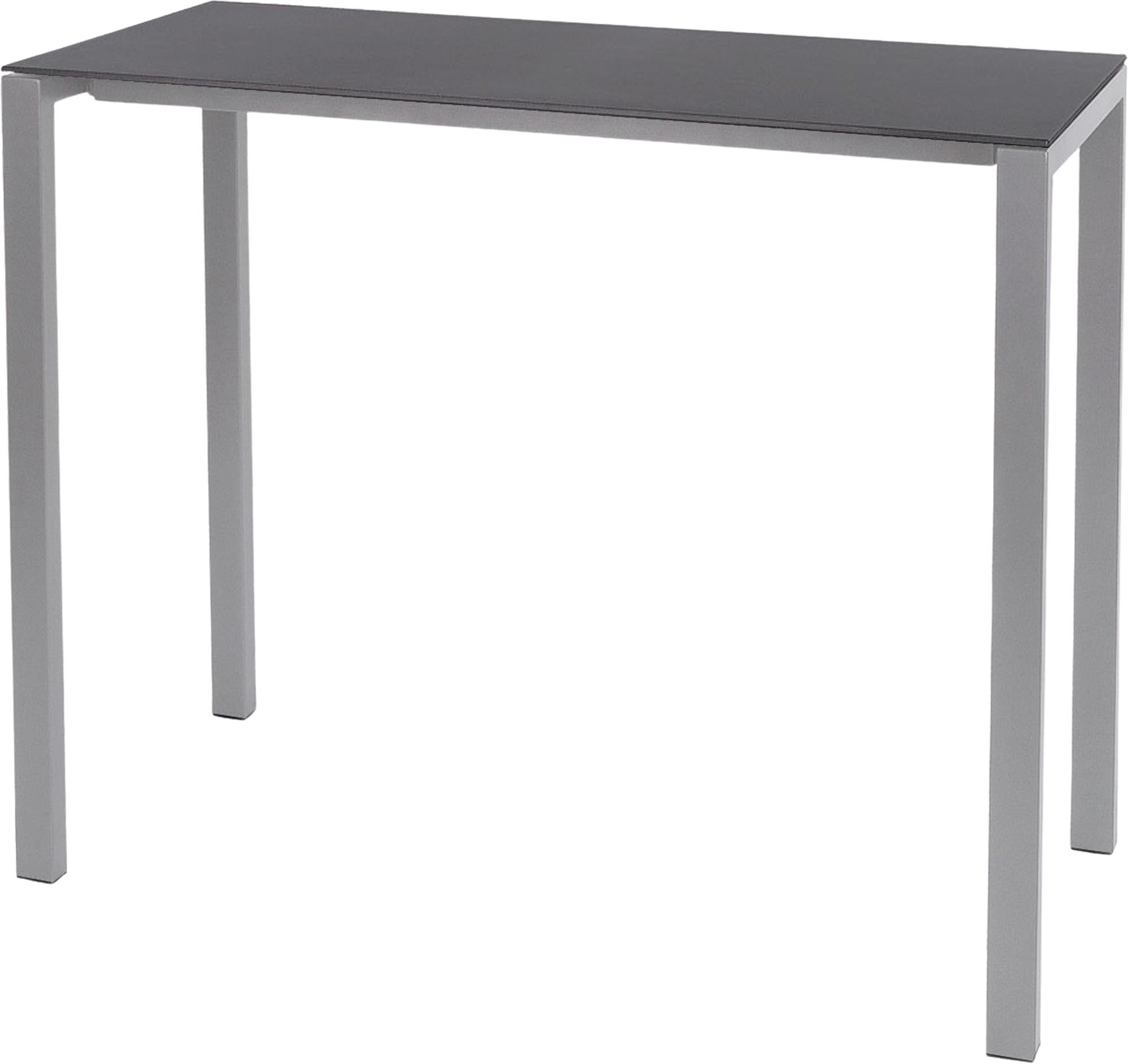 Luzern Glasfaser-Stehtisch 140x60 aus wetterfestem, langlebigem Material, Schweizer Qualität, UV-beständig, pflegeleicht und ideal für Outdoor-Bereiche.