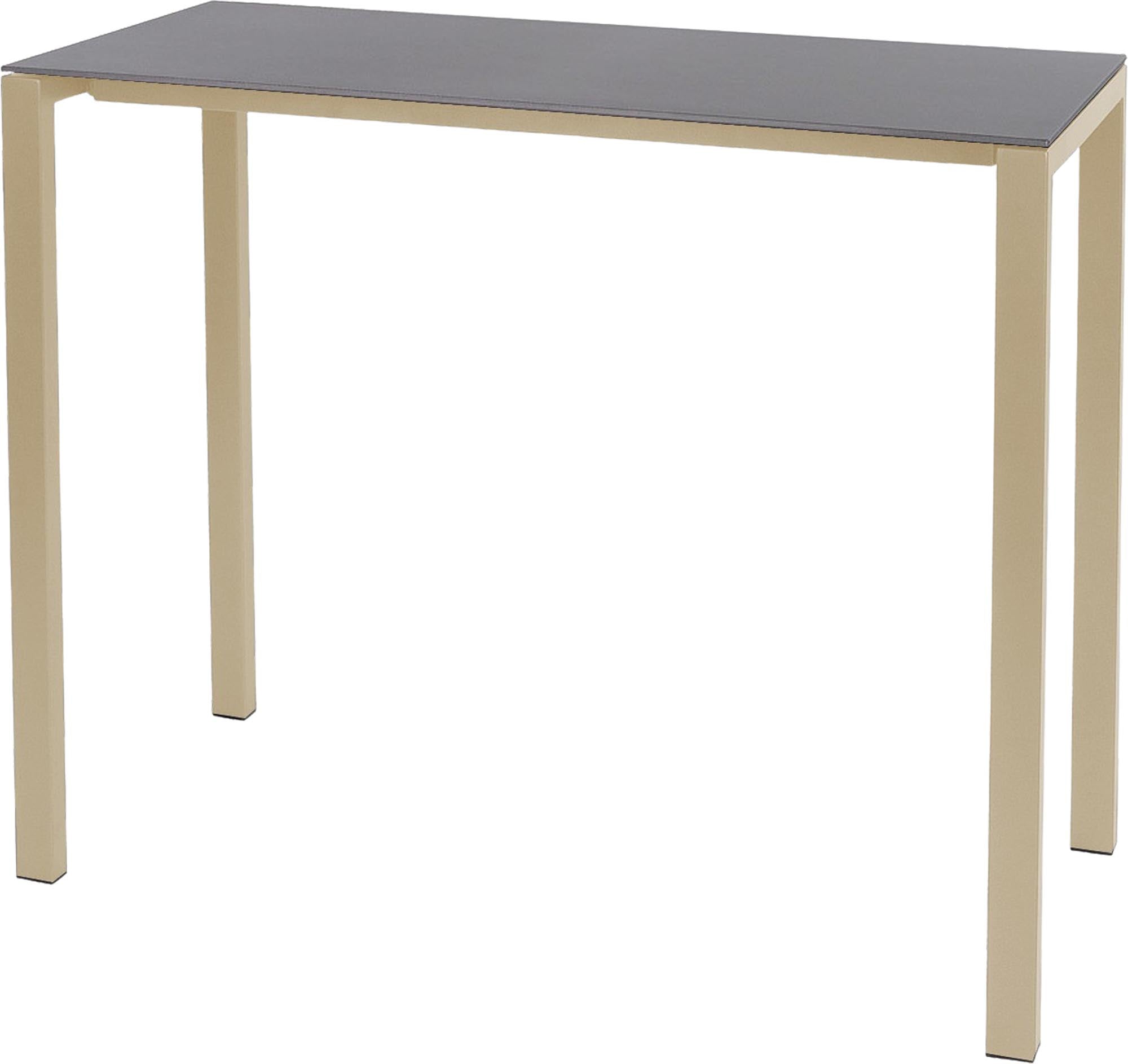 Luzern Glasfaser-Stehtisch 140x60 aus wetterfestem, langlebigem Material, UV-beständig, pflegeleicht und nachhaltig – ideal für Garten, Terrasse und Gastronomie.