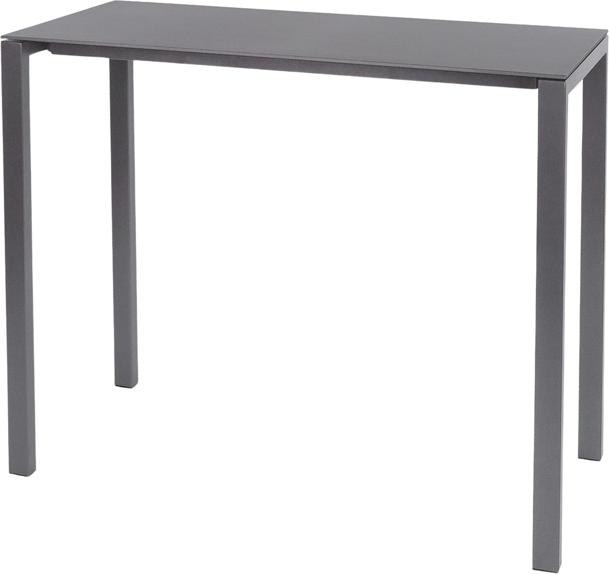 Luzern Glasfaser-Stehtisch Outdoor Decor 140x60 in Alusilber präsentiert im Onlineshop von KAQTU Design AG. Hochtisch Outdoor ist von Schaffner