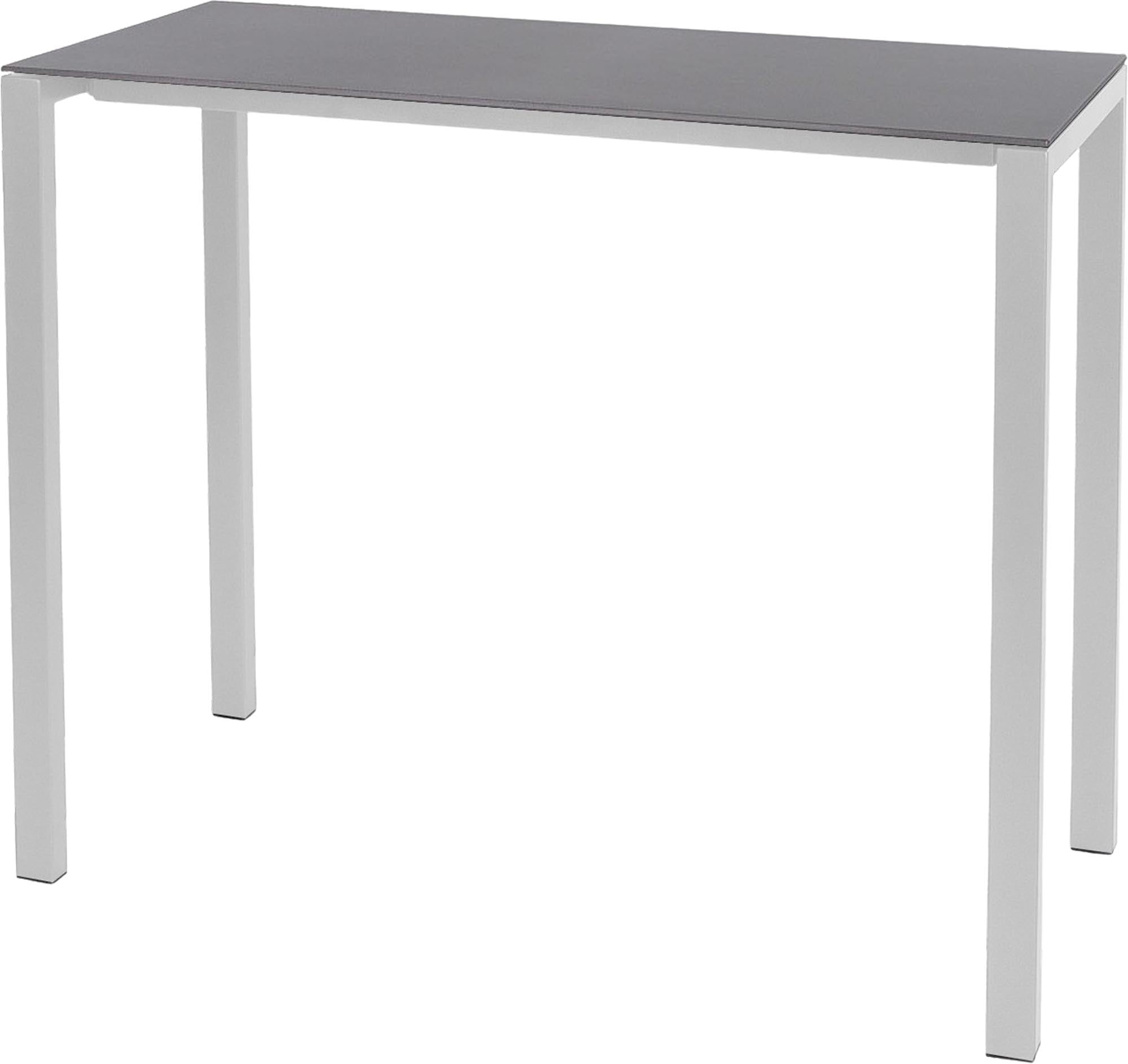 Eleganter, wetterfester Glasfaser-Stehtisch 140x60 für Outdoor, langlebig, UV-beständig, pflegeleicht und nachhaltig – perfekt für Garten, Terrasse und Gastronomie.