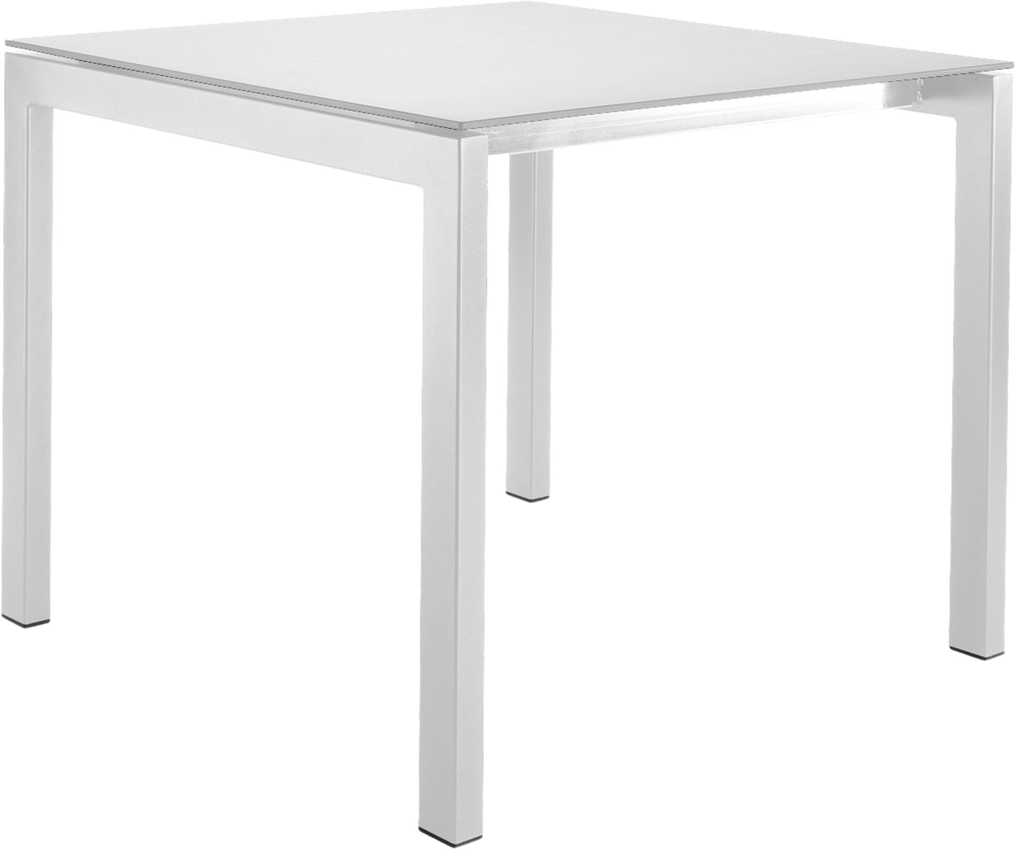 Luzern Glasfaser-Gartentisch Decor 80x80 in Weiss präsentiert im Onlineshop von KAQTU Design AG. Gartentisch ist von Schaffner
