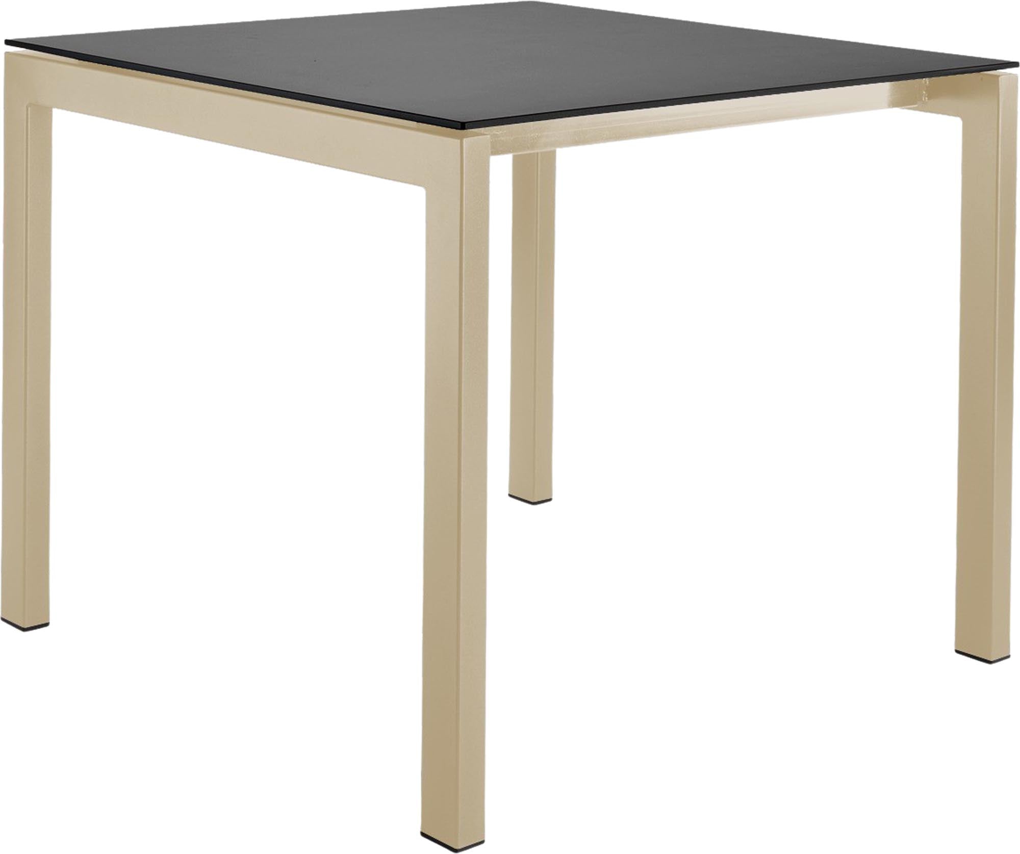 Luzern Glasfaser-Gartentisch Decor 90x90 in Graphit präsentiert im Onlineshop von KAQTU Design AG. Gartentisch ist von Schaffner