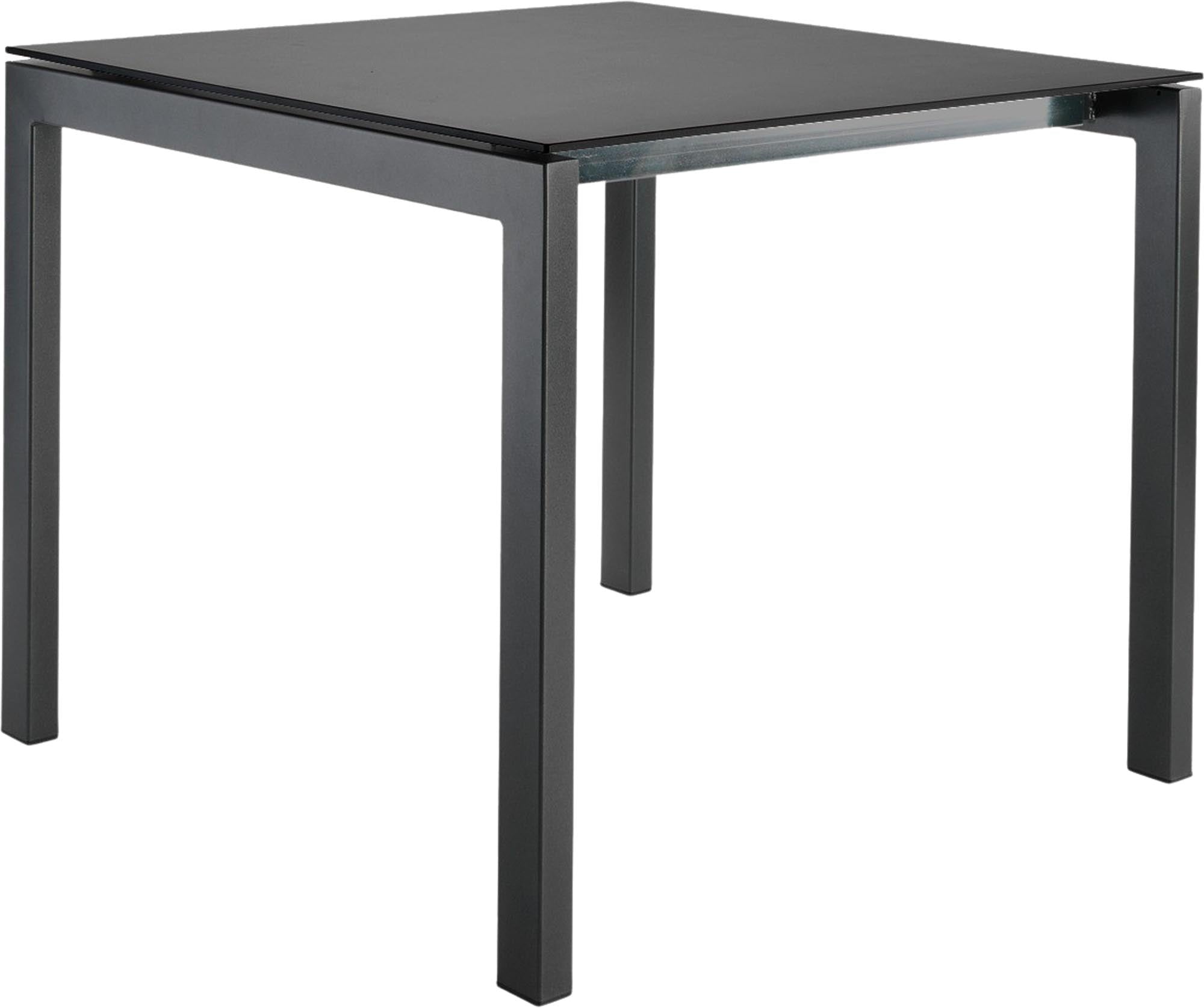Luzern Glasfaser-Gartentisch Decor 90x90 in Graphit präsentiert im Onlineshop von KAQTU Design AG. Gartentisch ist von Schaffner