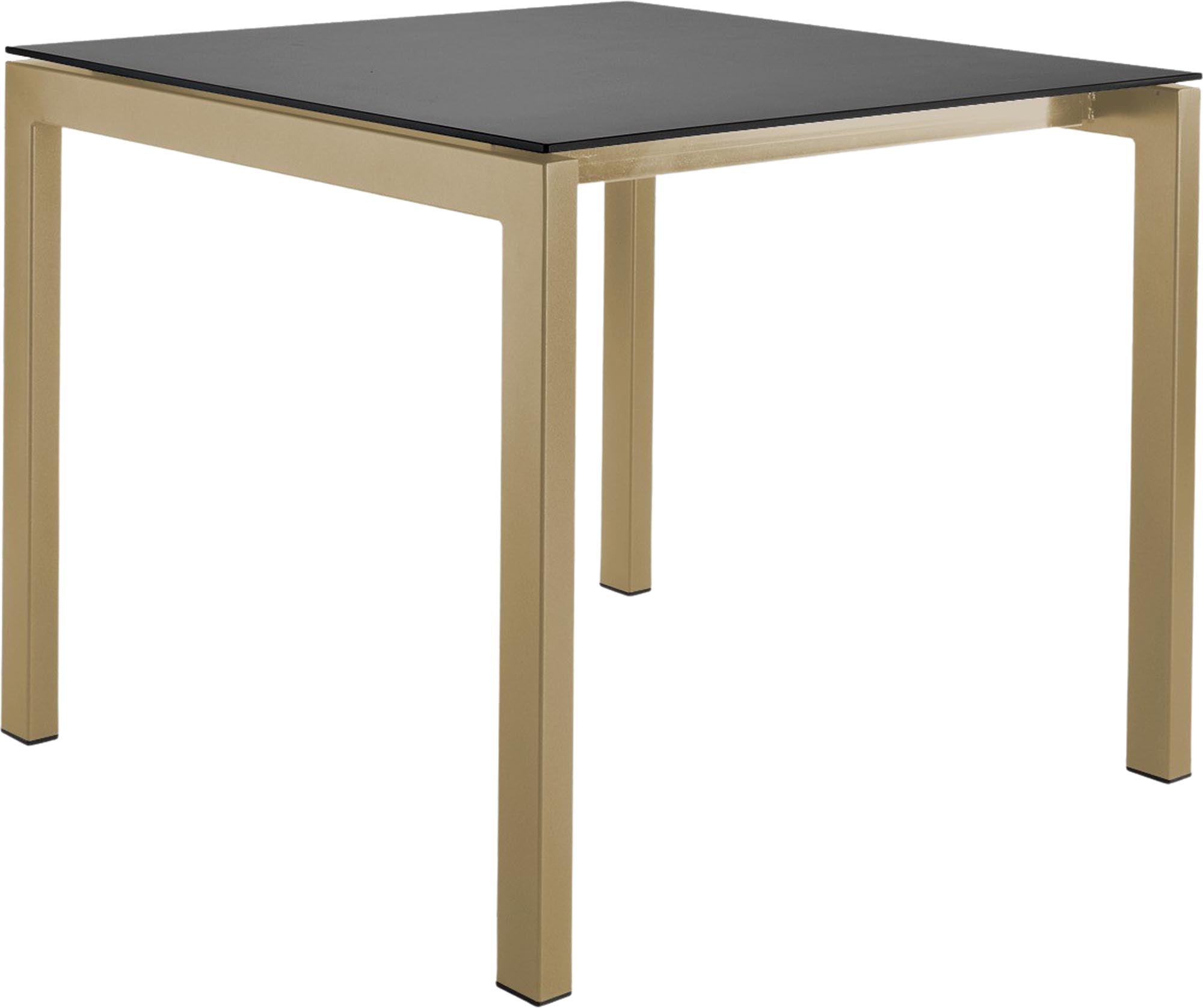 Luzern Glasfaser-Gartentisch 90x90 von Schaffner: Moderner, wetterfester Tisch mit ausziehbarer & abklappbarer Funktion, langlebig, pflegeleicht und nachhaltiger Schweizer Qualität.