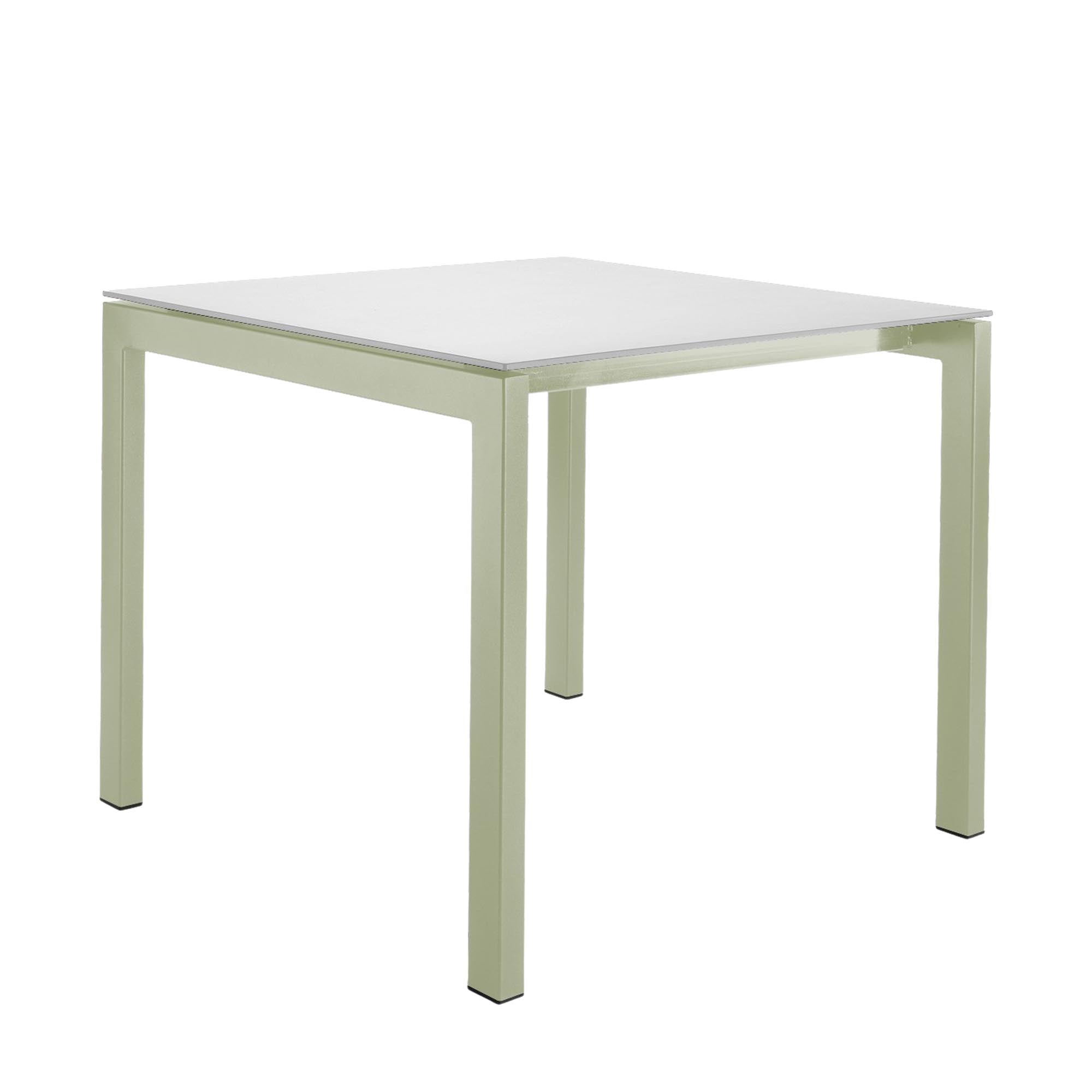 Moderner Luzern Glasfaser-Gartentisch 90x90 von Schaffner: wetterfest, flexibel, langlebig und pflegeleicht – perfekt für Garten, Balkon und Terrasse.