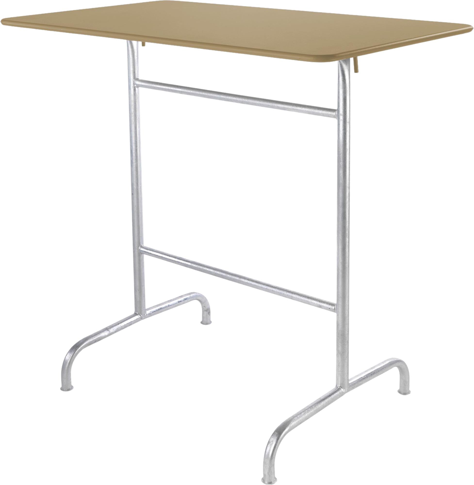 Eleganter klappbarer Metall-Stehtisch für den Außenbereich, ideal für Veranstaltungen und gesellige Runden im Garten oder auf der Terrasse.