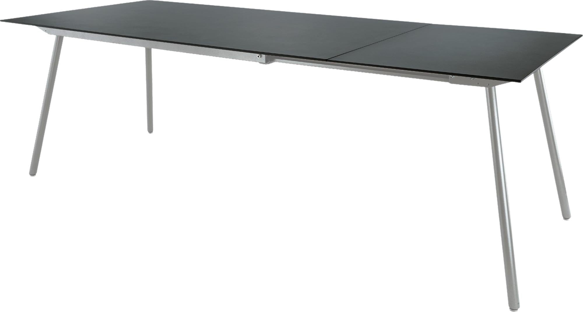 Eleganter, ausziehbarer Gartentisch aus Glasfaser, 160/220x90 cm, perfekt für gesellige Abende im Freien, robust und pflegeleicht.
