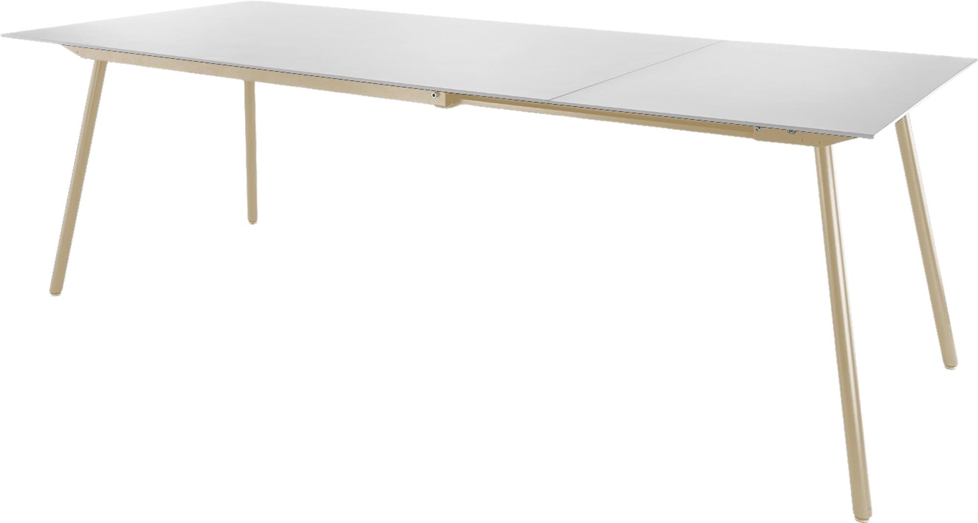 Hochwertiger, wetterfester Glasfaser-Gartentisch 160/220x90cm, ausziehbar, pflegeleicht, langlebig, modernes Design, Swiss Made – perfekt für Garten & Terrasse.