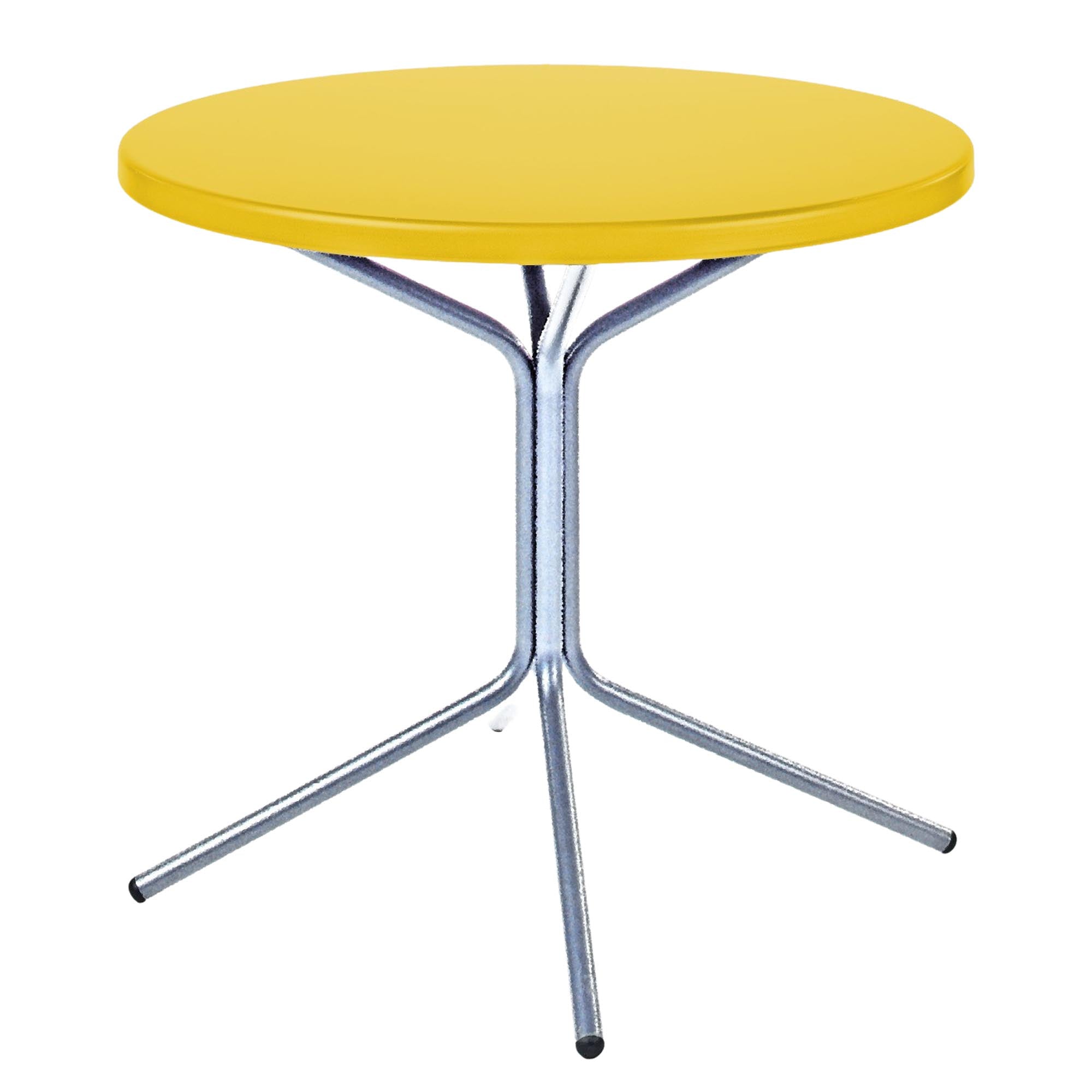 PIX Metall-Gartentisch ø80 / 72 in Gelb / Feuerverzinkt präsentiert im Onlineshop von KAQTU Design AG. Gartentisch ist von Schaffner