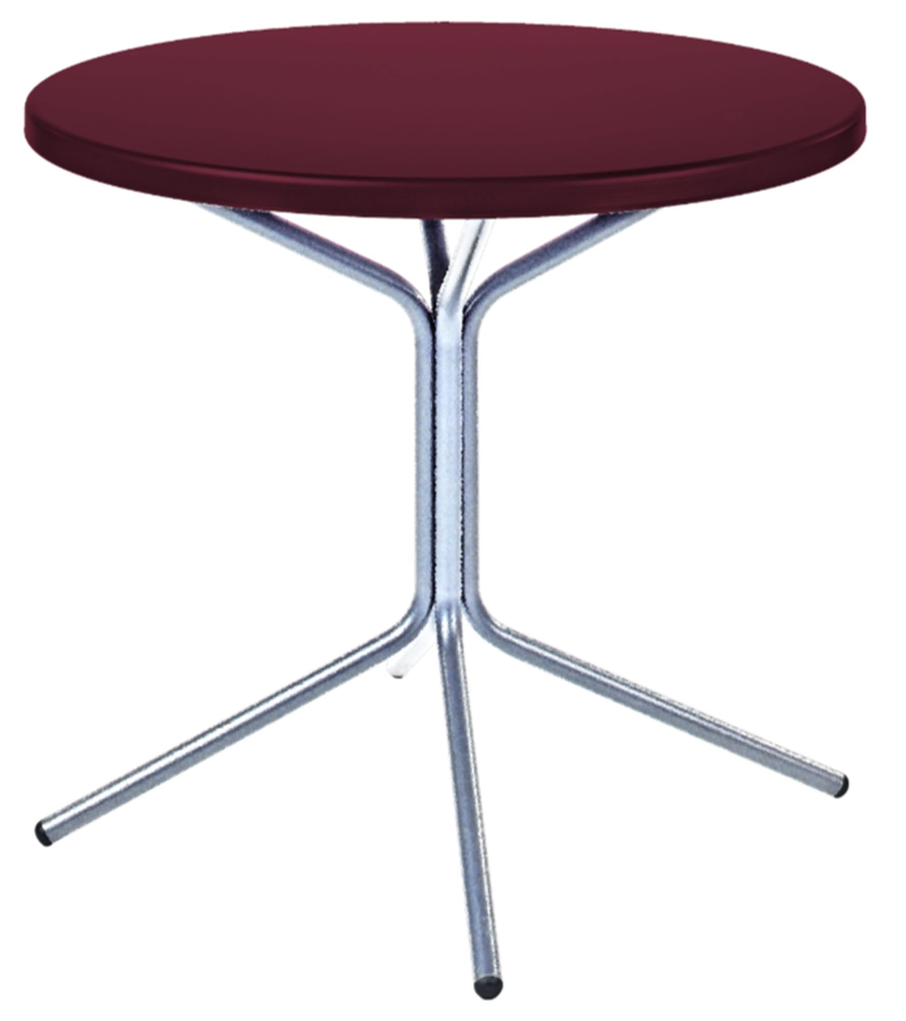 PIX Metall-Gartentisch ø80 / 72 in Bordeaux / Feuerverzinkt präsentiert im Onlineshop von KAQTU Design AG. Gartentisch ist von Schaffner