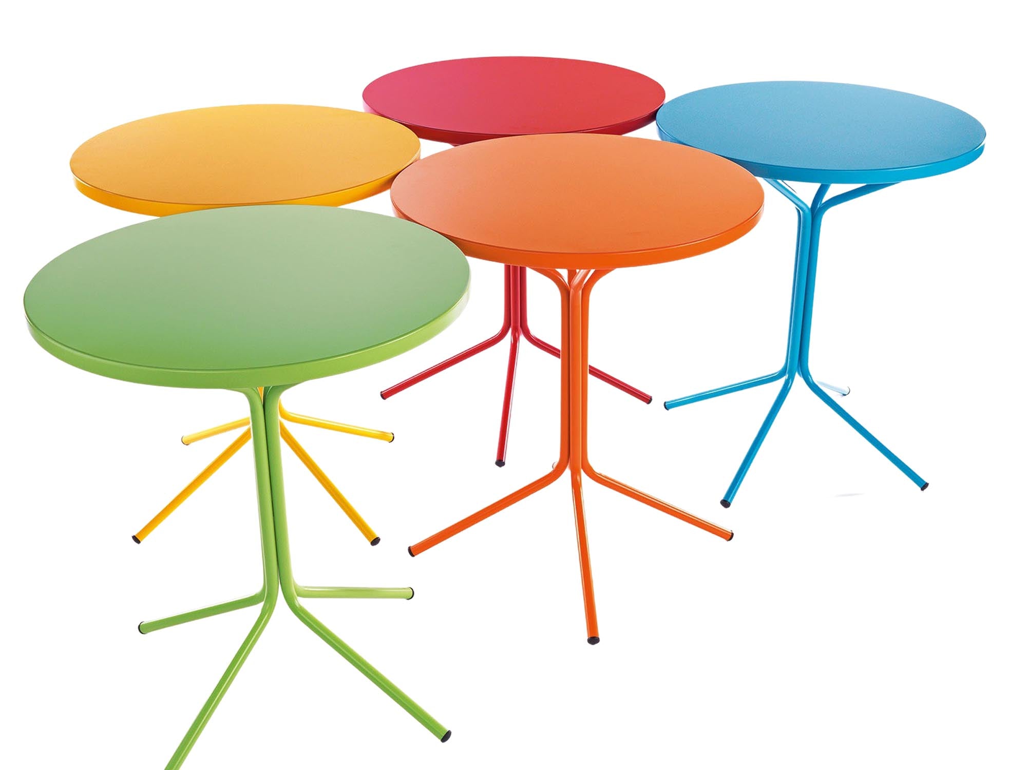 Wetterfester PIX Metall-Gartentisch ø80/72 von Schaffner, langlebig, leicht aufbaubar, modernes Design, ideal für Balkon, Terrasse und Garten – Schweizer Qualität.