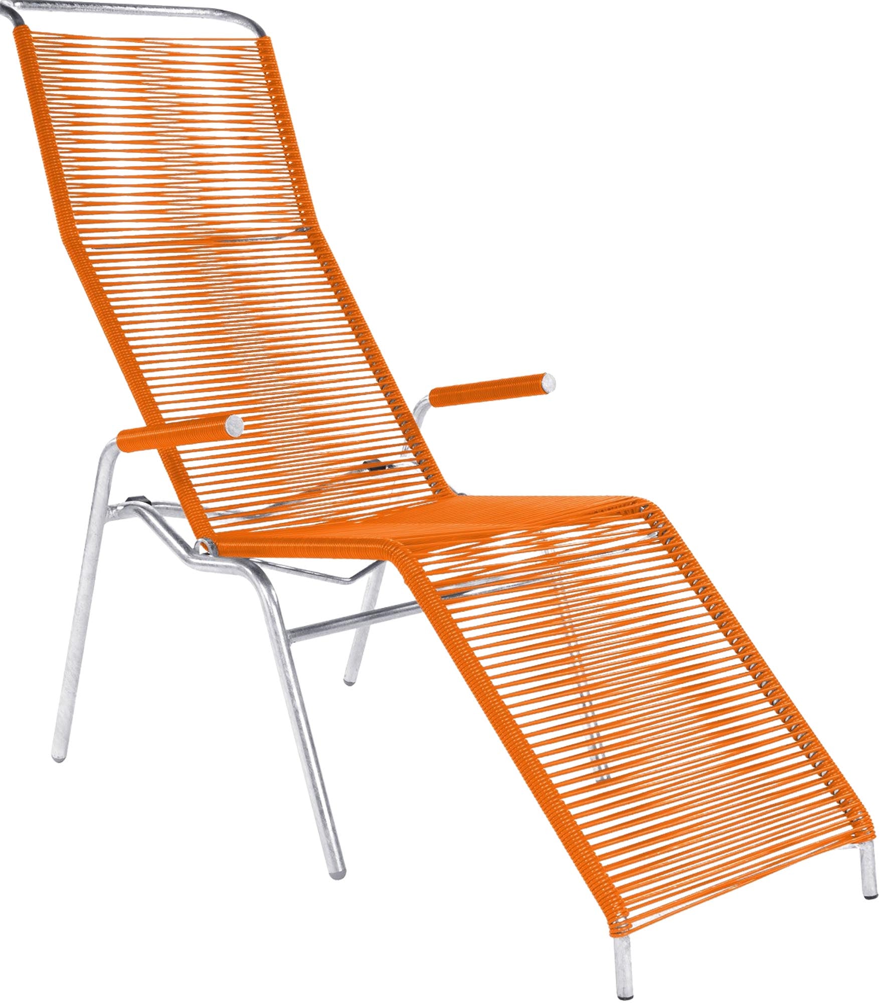 Entdecken Sie den eleganten Säntis Spaghetti Liegestuhl von Schaffner, wetterfest, bequem und in zeitlosem Design – ideal für Ihren Outdoor-Bereich.